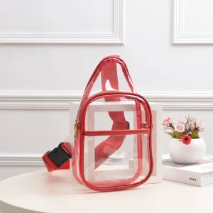 Game Day Stadium Clear Sling Bags: Red