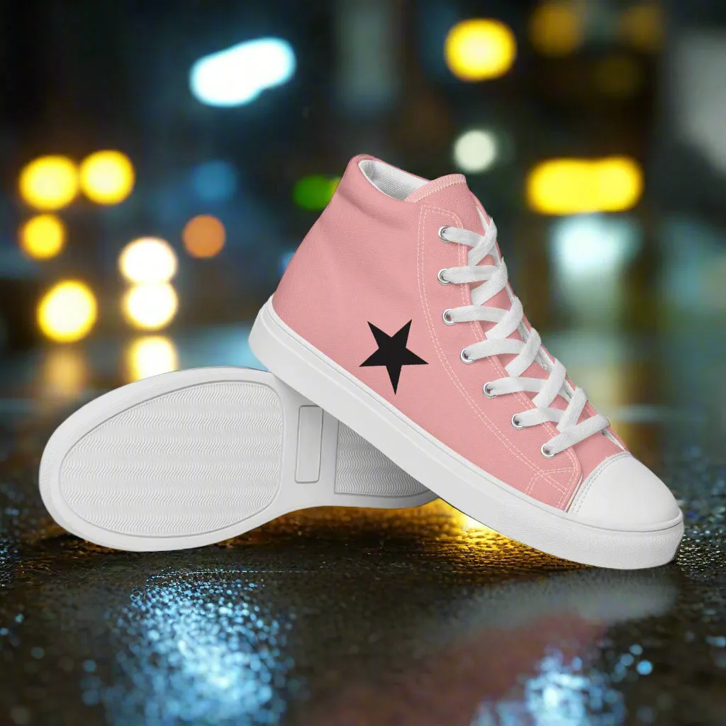 GeoMetro Womens Pink High Top Sneakers