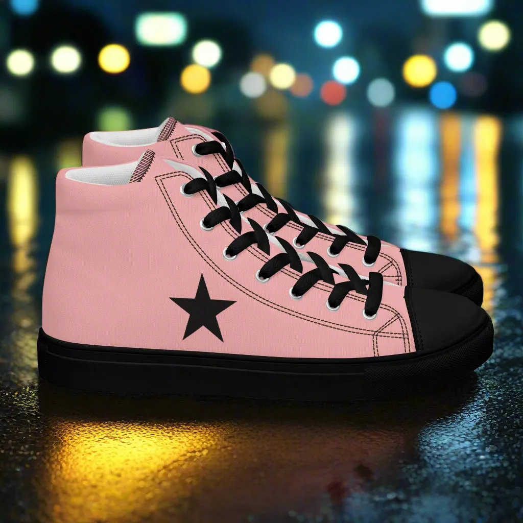 GeoMetro Womens Pink High Top Sneakers