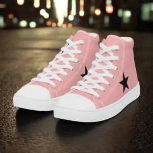 GeoMetro Womens Pink High Top Sneakers