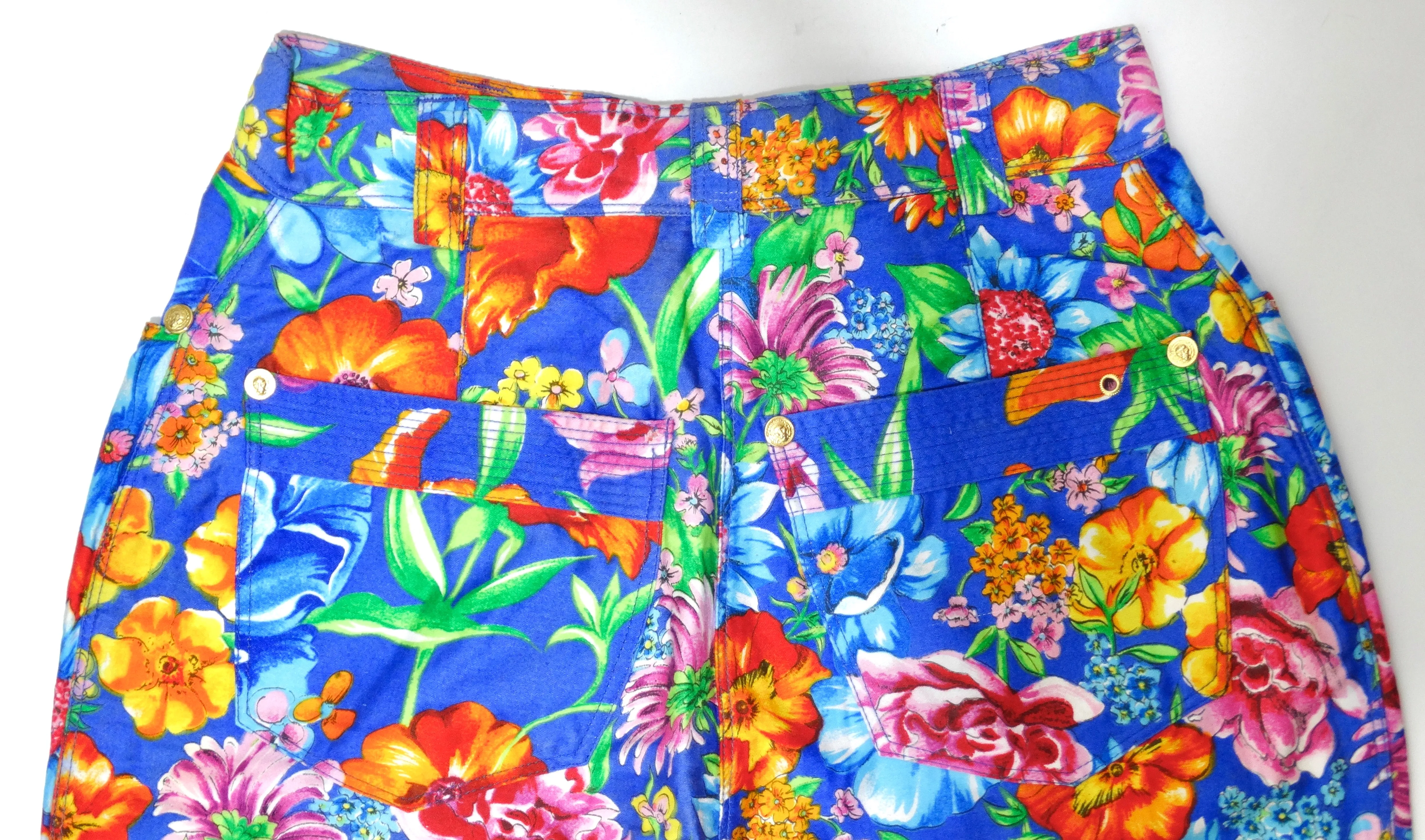 Gianni Versace Floral 2000's Jeans