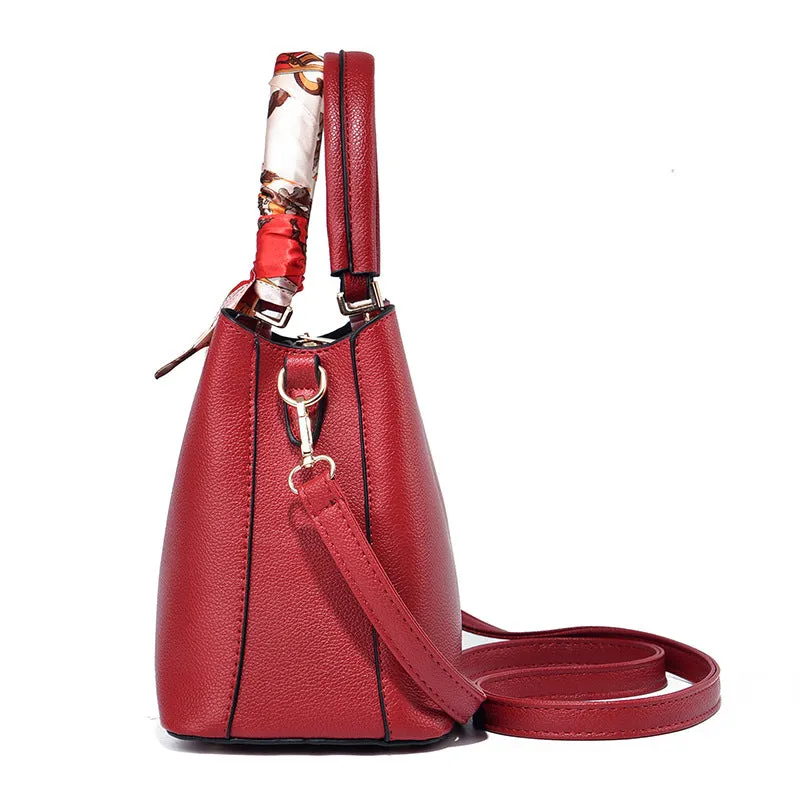 Gift Mother Red Bridal Wedding Simple Elegant Soft Shoulder Bags