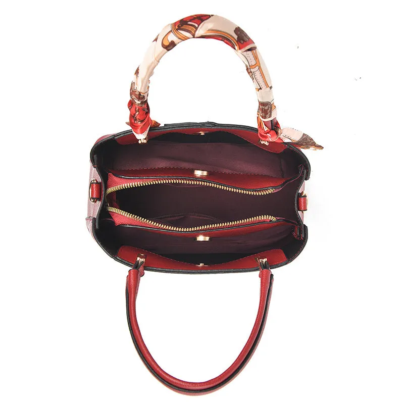 Gift Mother Red Bridal Wedding Simple Elegant Soft Shoulder Bags