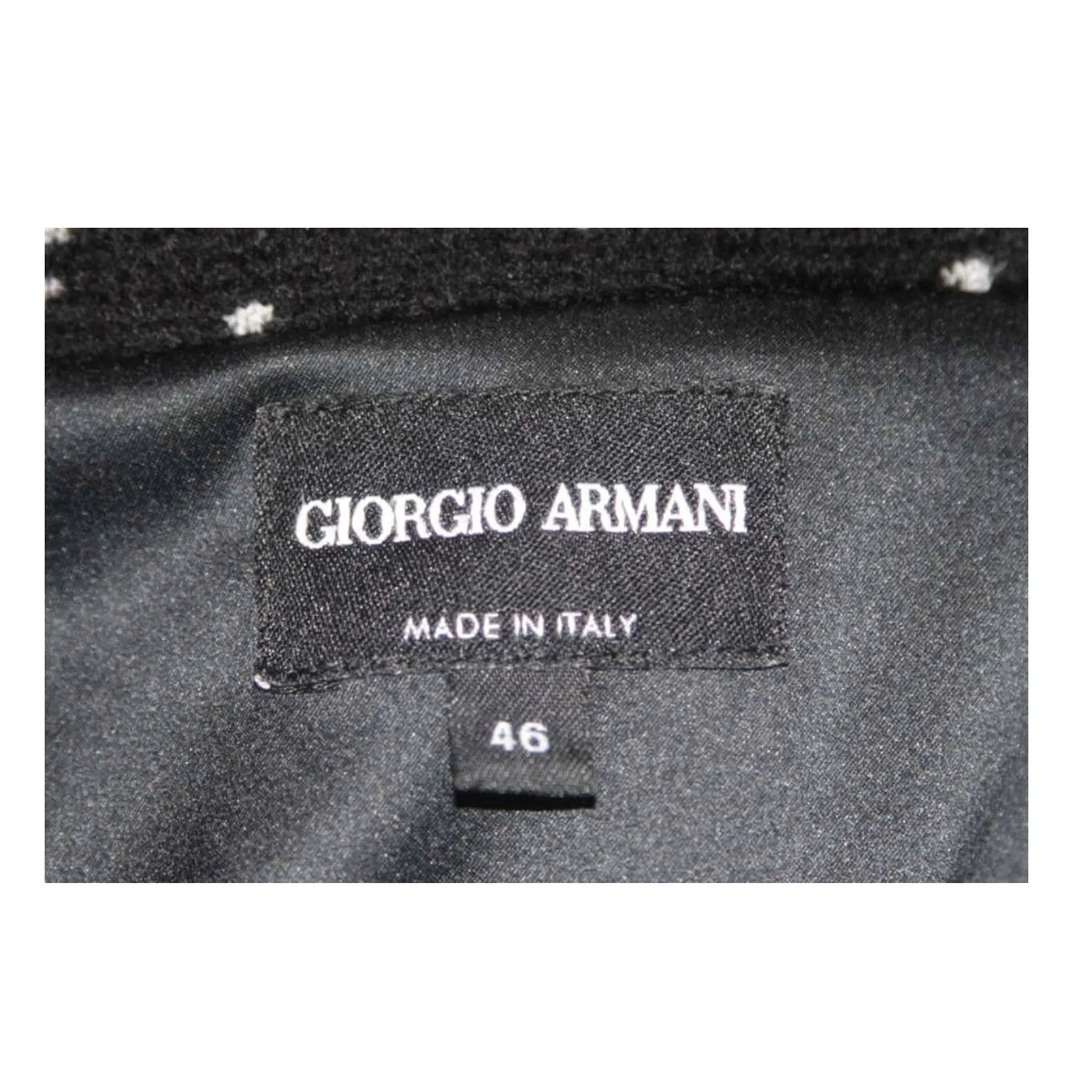 GIORGIO ARMANI Black and White Speckle Wool Jacket Size 46