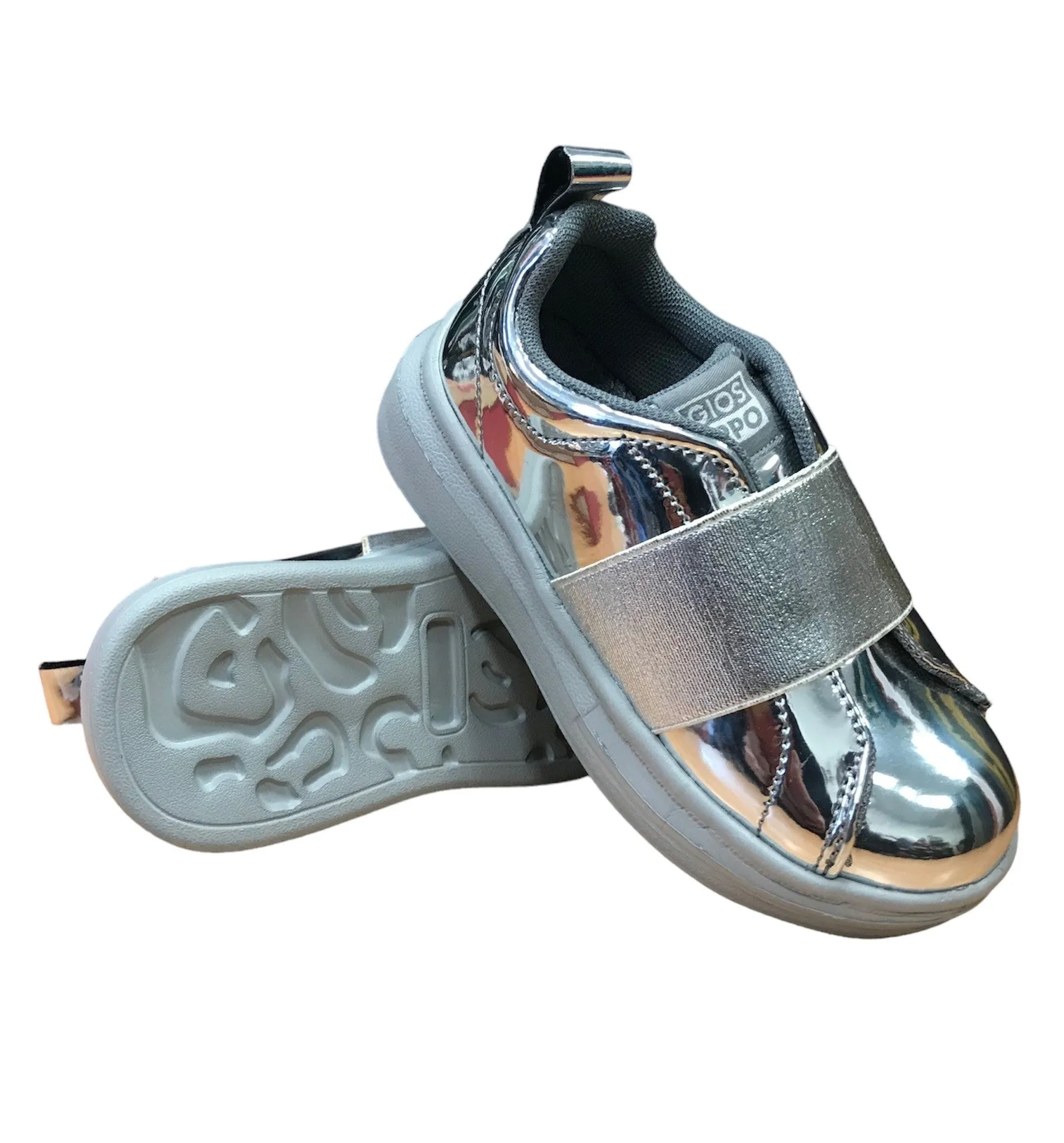 Gioseppo scarpe da bambina slip-on effetto vernice 41884 pewter
