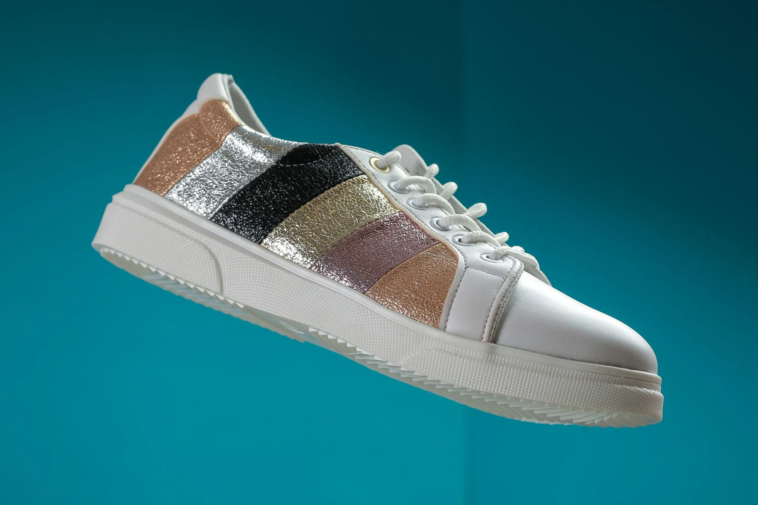 Glittery colorful sneakers