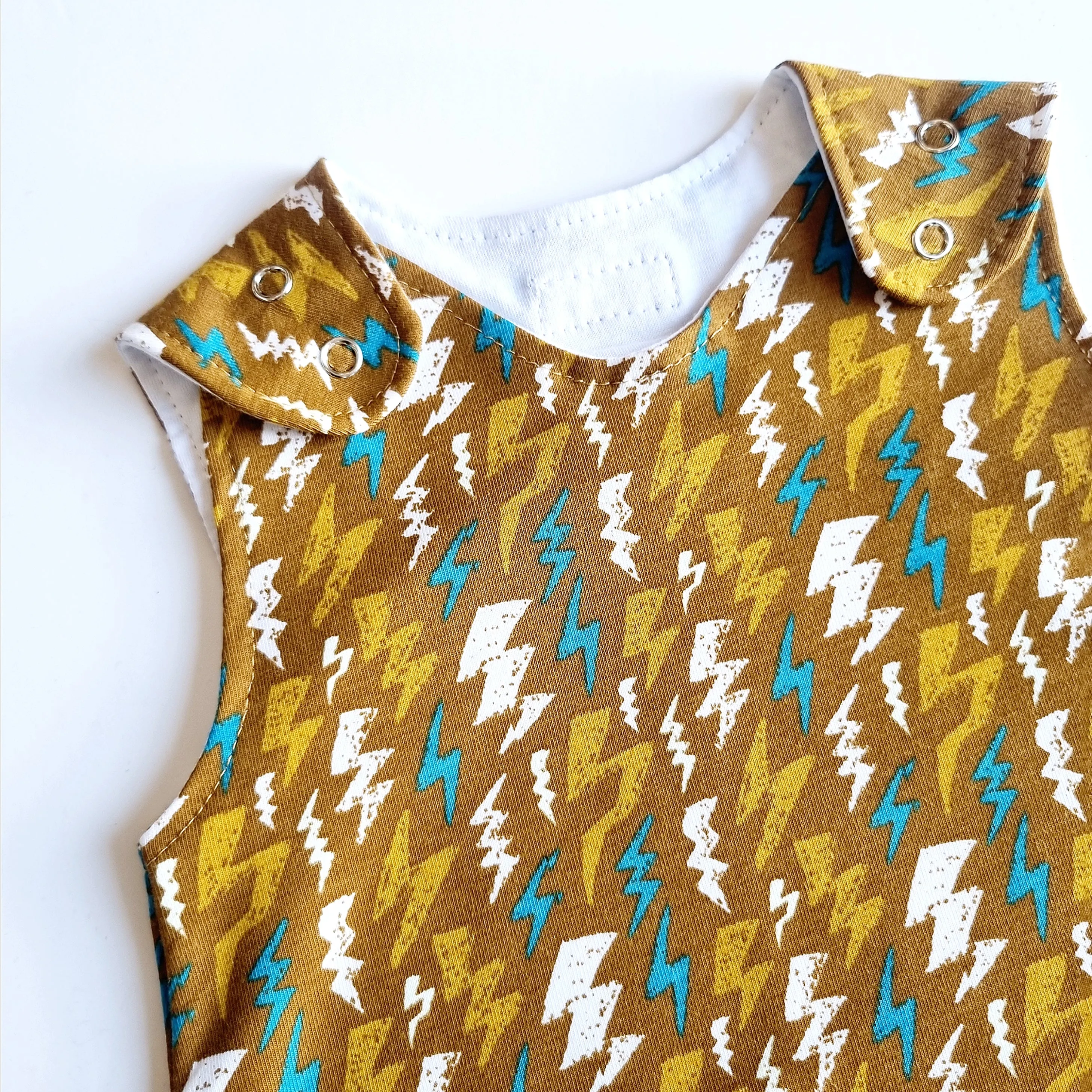 Glow in the Dark Lightning Print Dungarees-New!