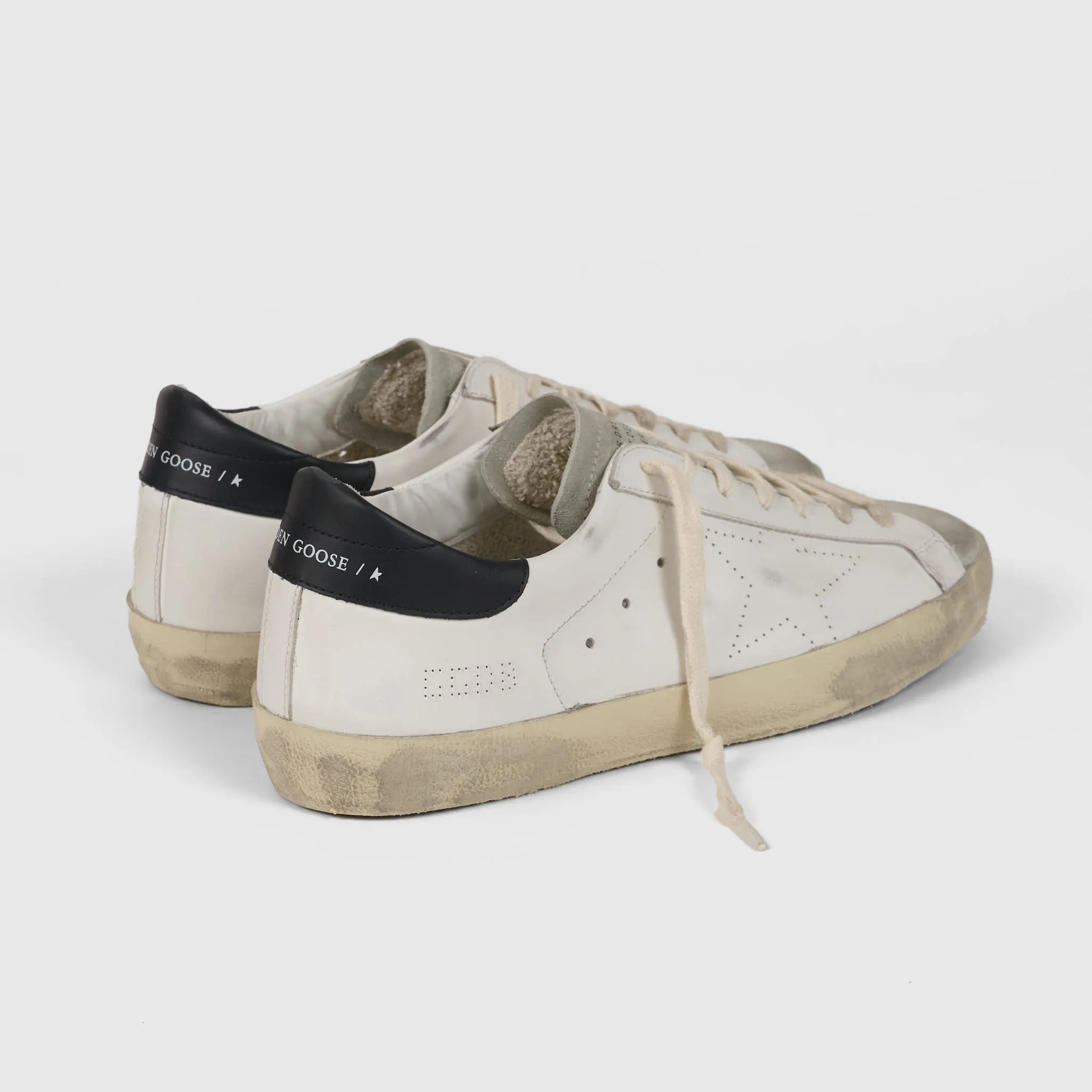 Golden Goose Superstar White Ice Black Sneakers