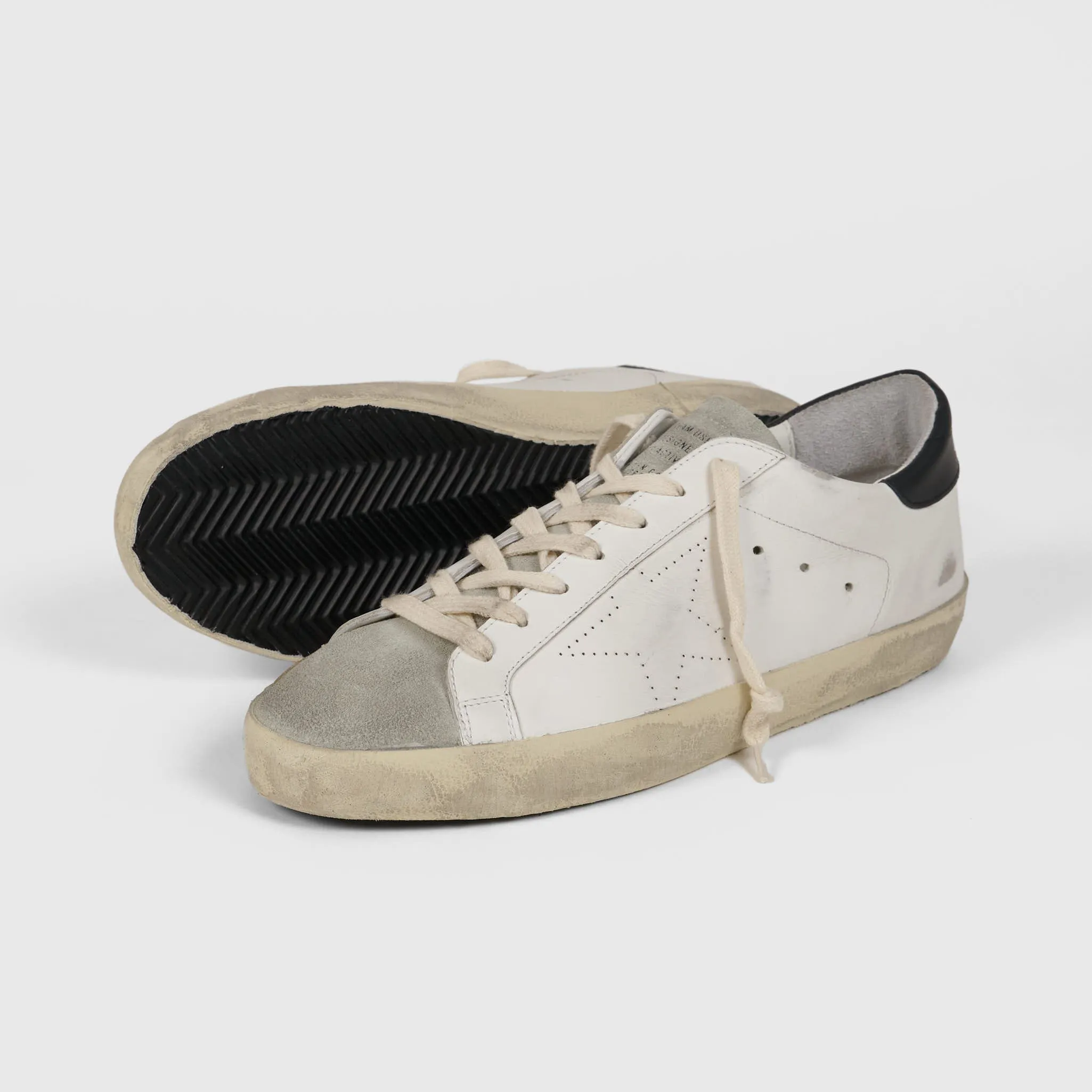 Golden Goose Superstar White Ice Black Sneakers