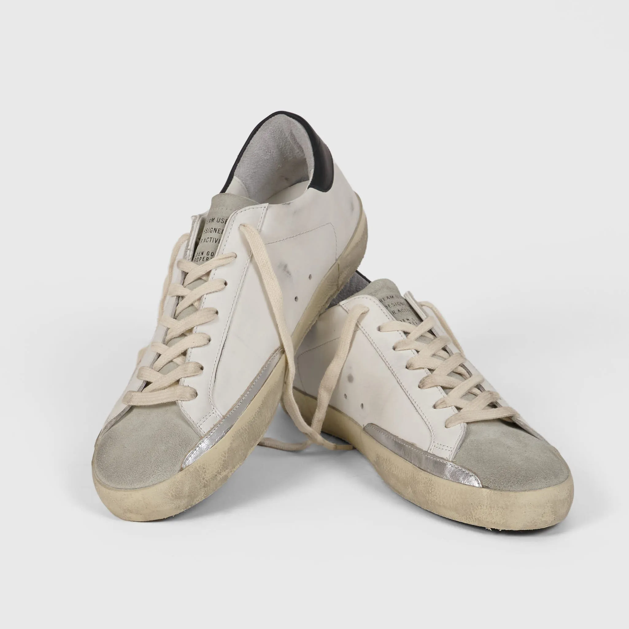 Golden Goose Superstar White Ice Black Sneakers