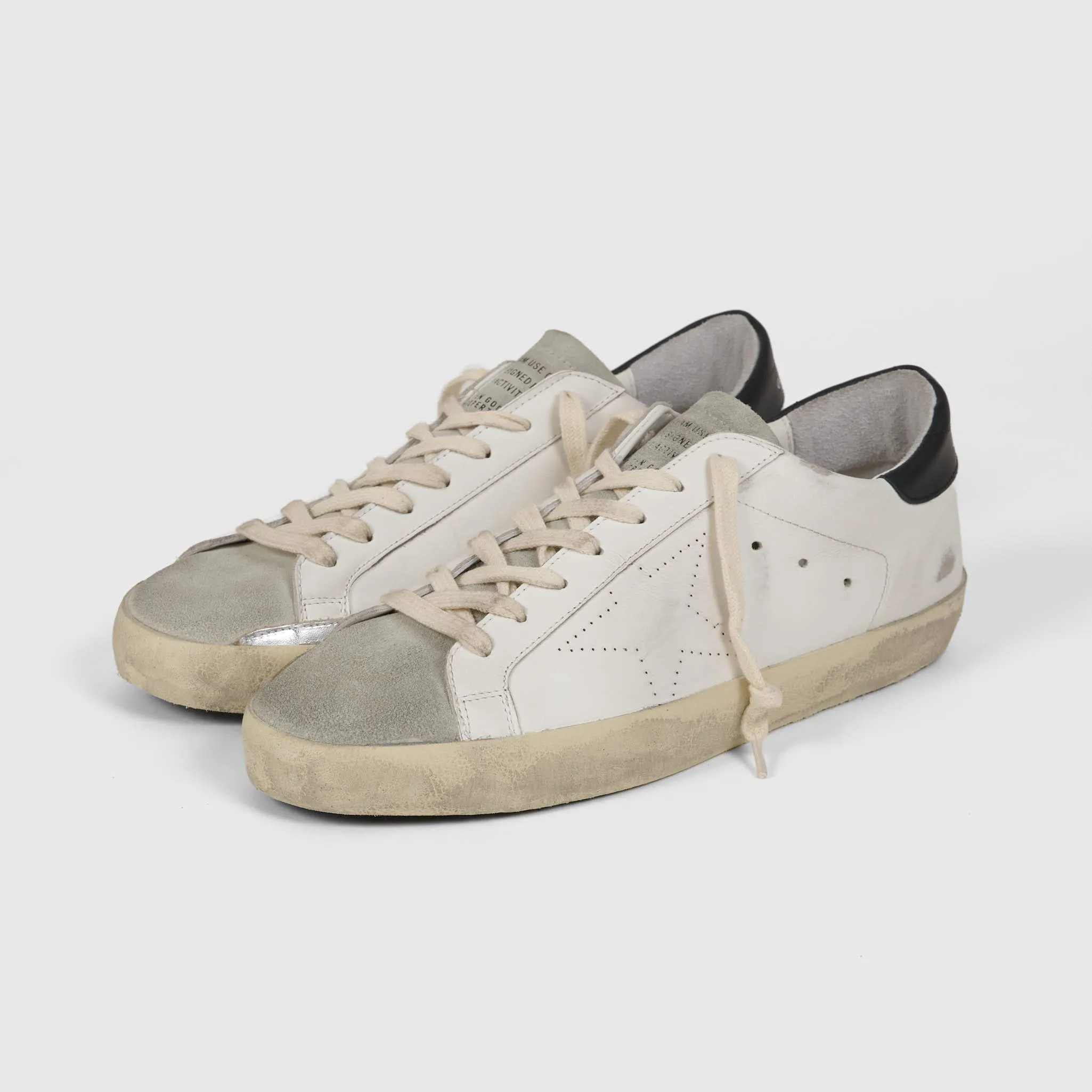 Golden Goose Superstar White Ice Black Sneakers