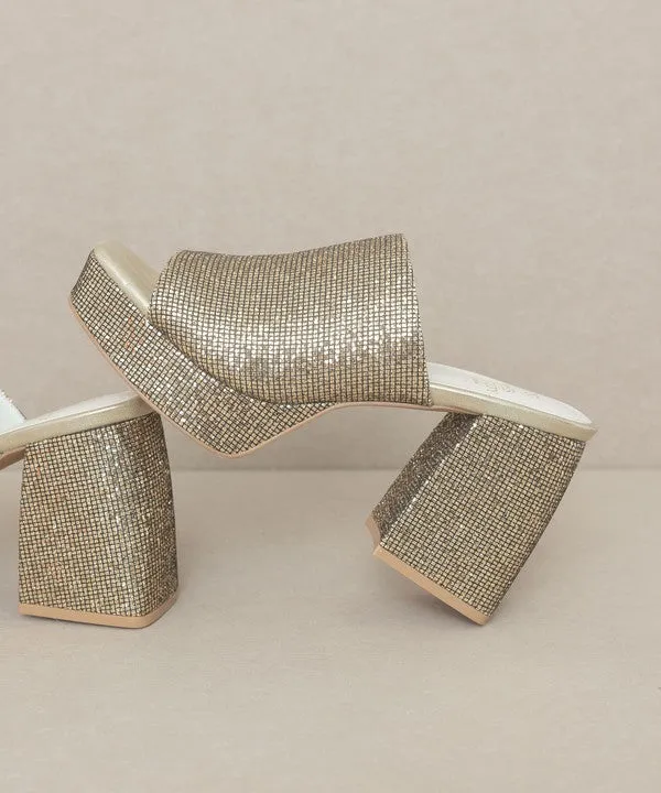 Goldie Platform Disco Slides