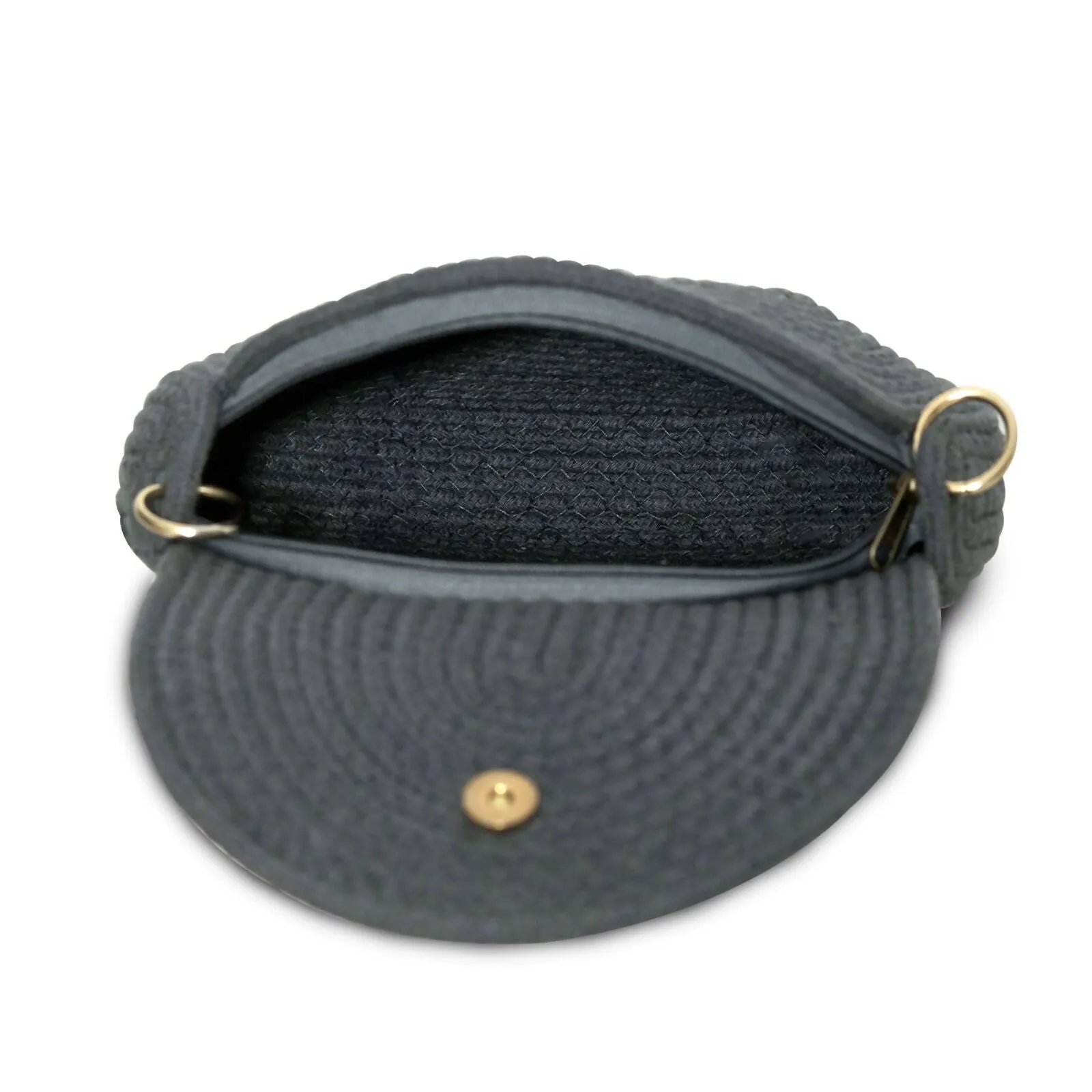Goodeez Minimalist Trendy Crossbody Grey Round Sling Bag for Women