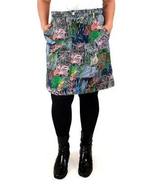 Gorman unique pencil scribble style print denim skirt size 16