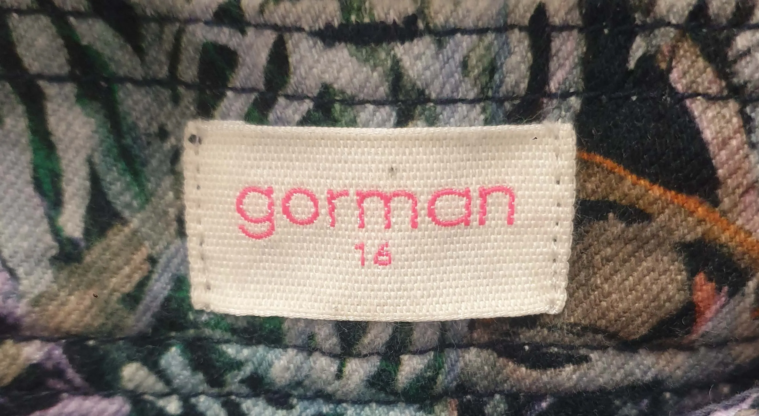 Gorman unique pencil scribble style print denim skirt size 16