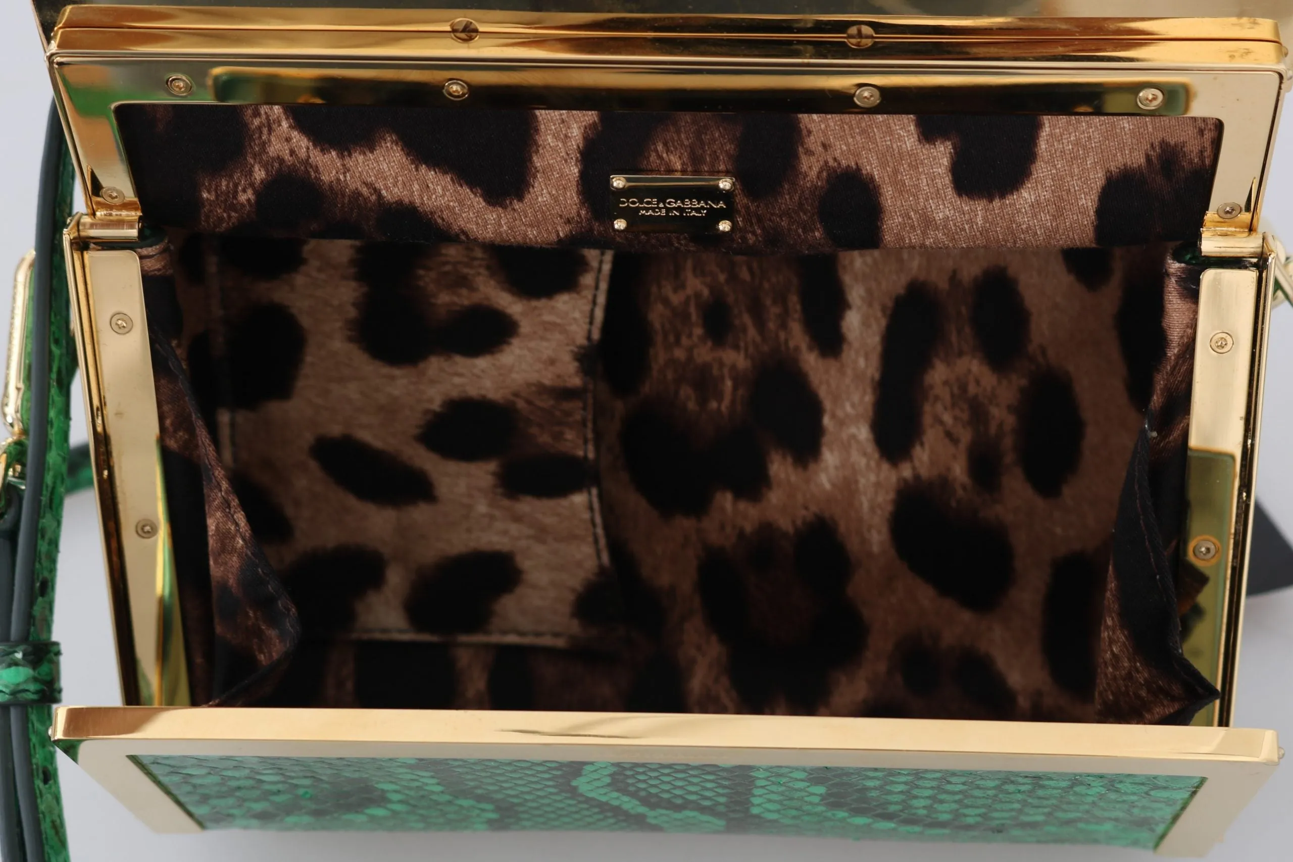 Green GILDA  Python Snakeskin Shoulder Party Bag
