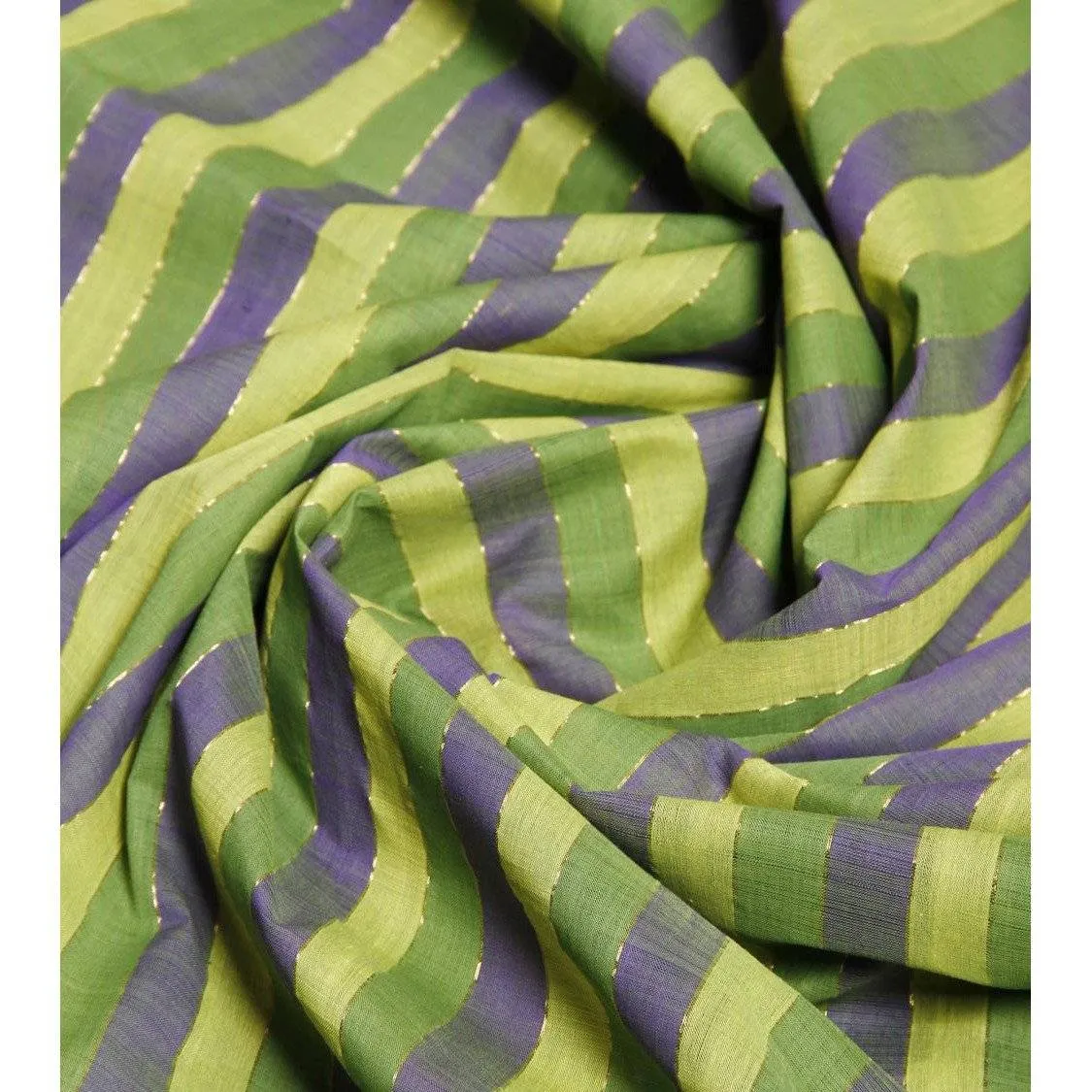 Grey Cotton Dupatta with Zari Border