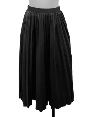 Grey Pleated Flare Skirt