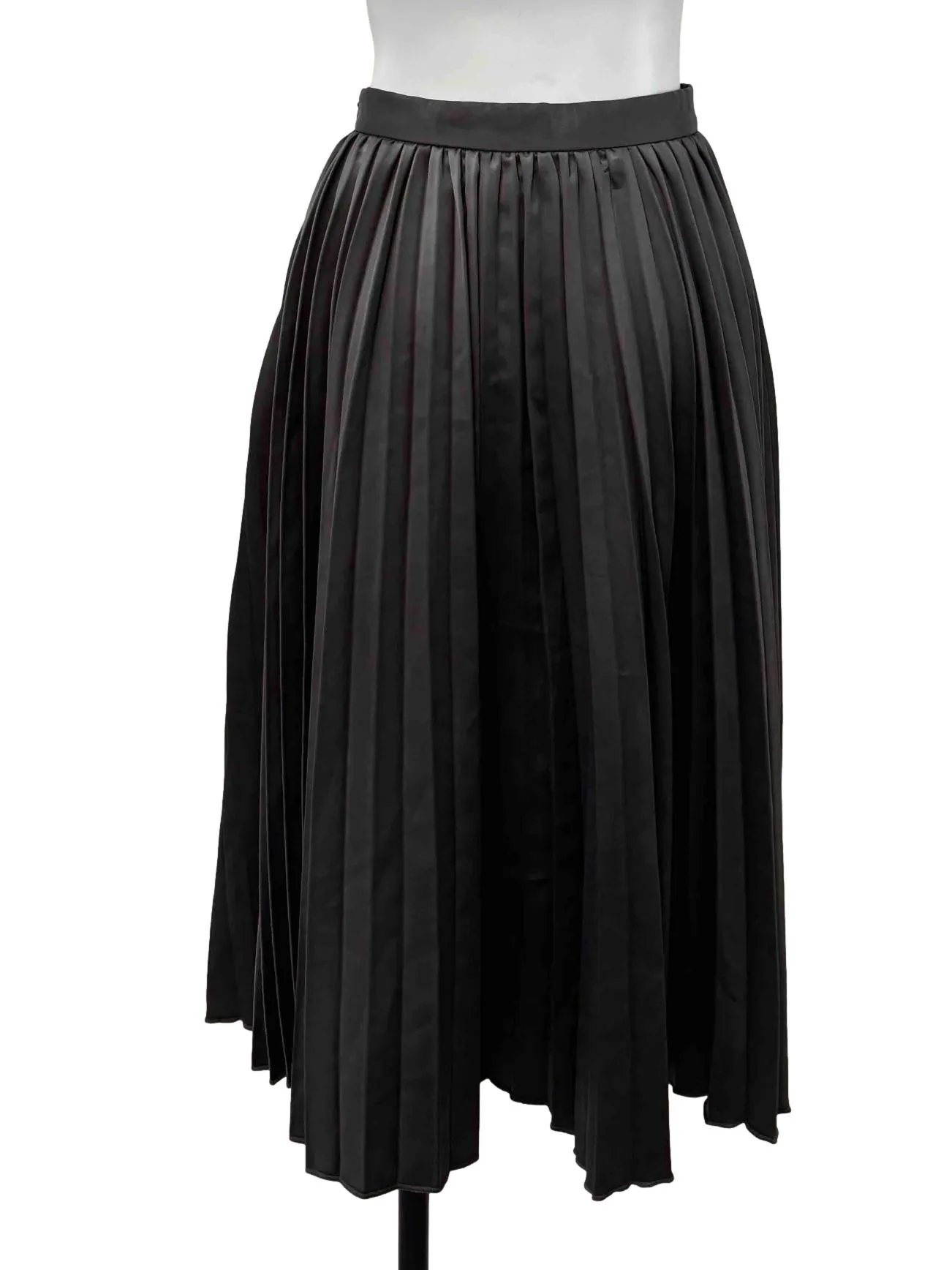 Grey Pleated Flare Skirt