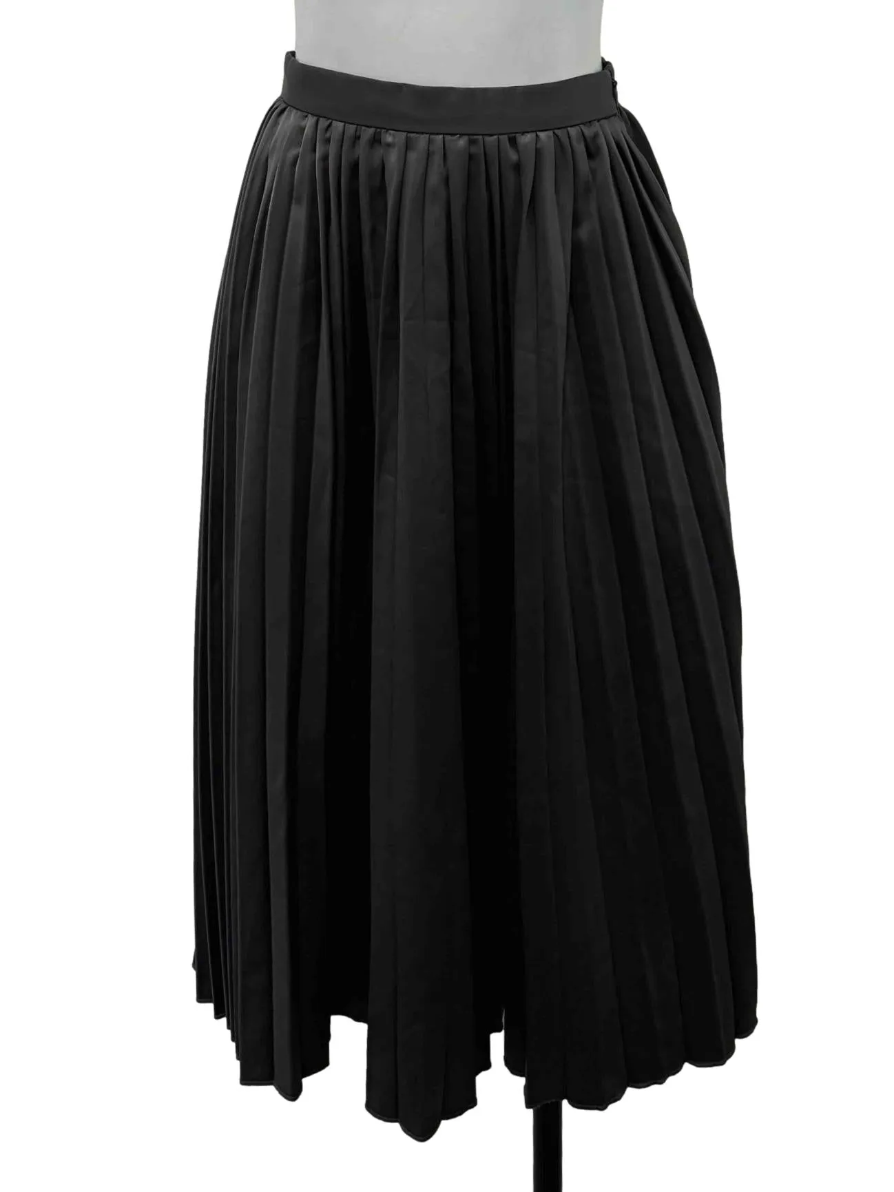 Grey Pleated Flare Skirt