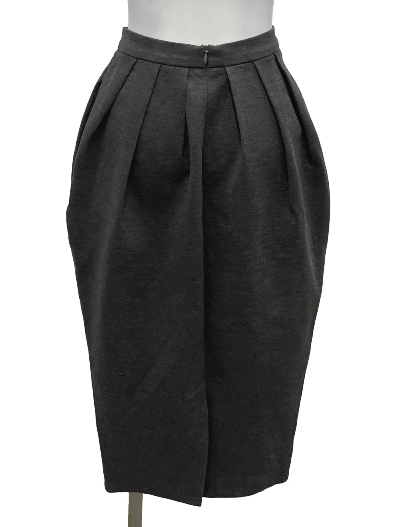 Grey Pleated Skirt