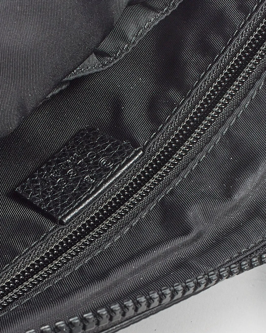 Gucci Black Nylon with Leather Trim Messenger Bag