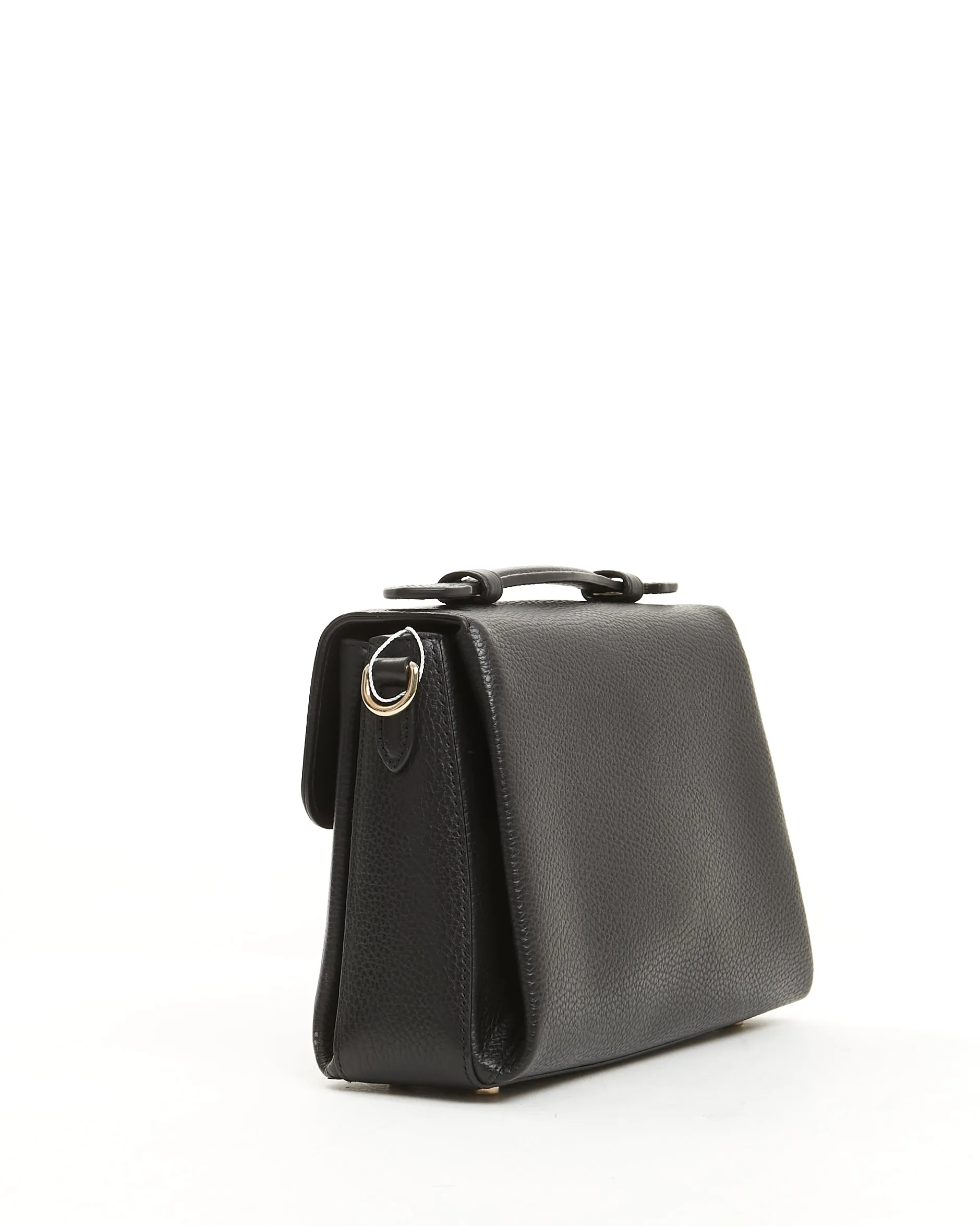 Gucci Black Pebbled Leather Interlocking G Dollar Convertible Crossbody