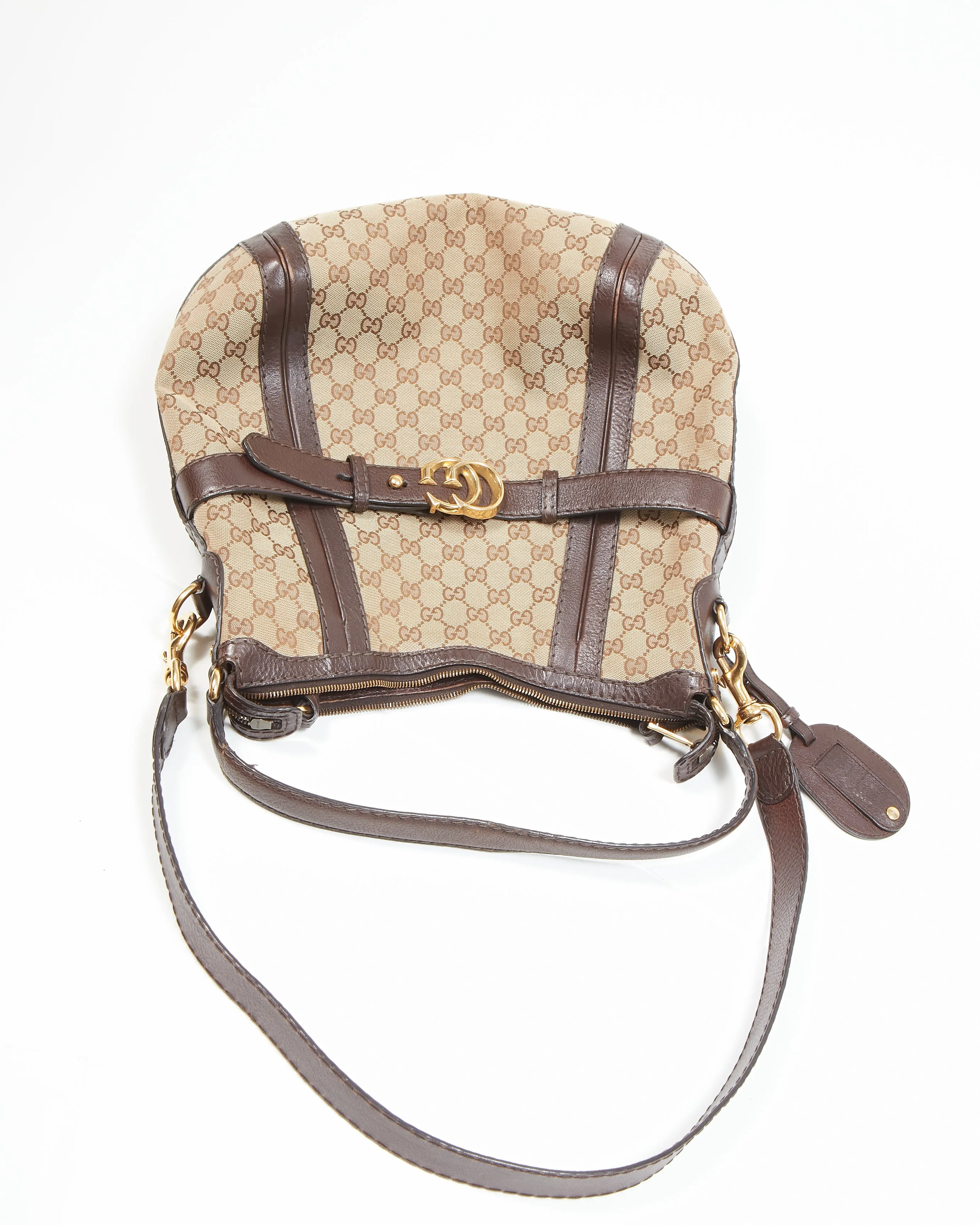 Gucci Brown GG Canvas Convertible 2Way Bag