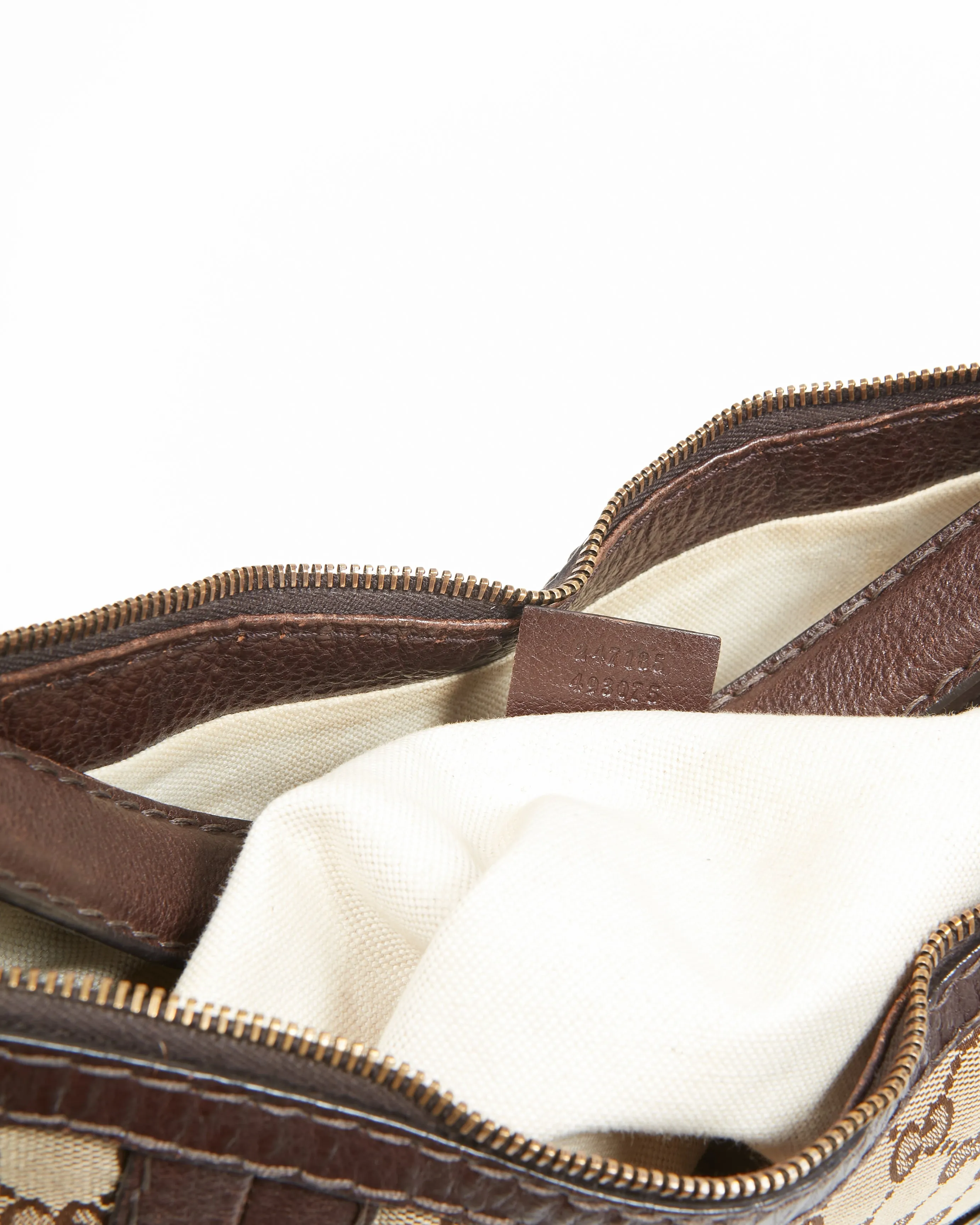 Gucci Brown GG Canvas Convertible 2Way Bag