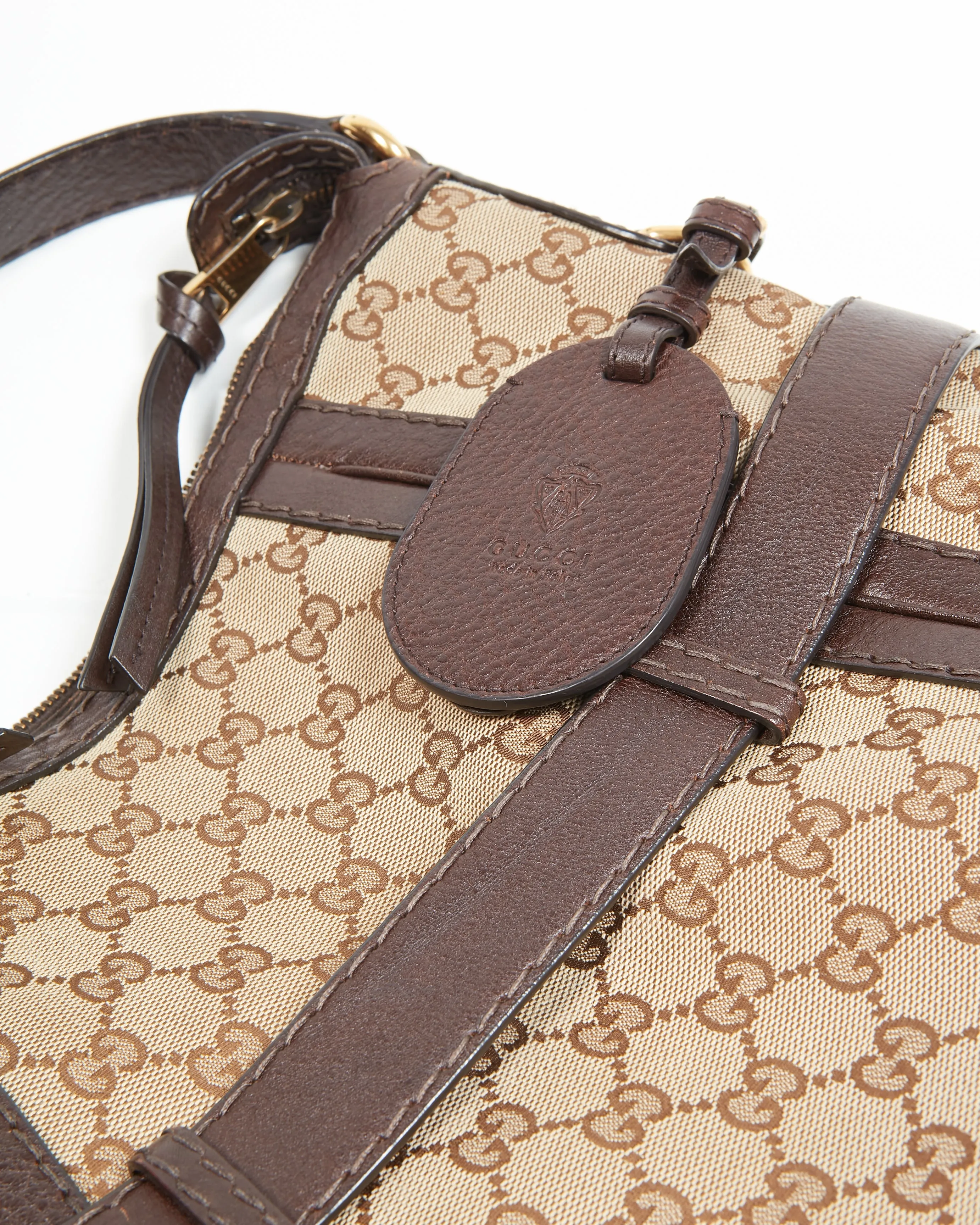Gucci Brown GG Canvas Convertible 2Way Bag