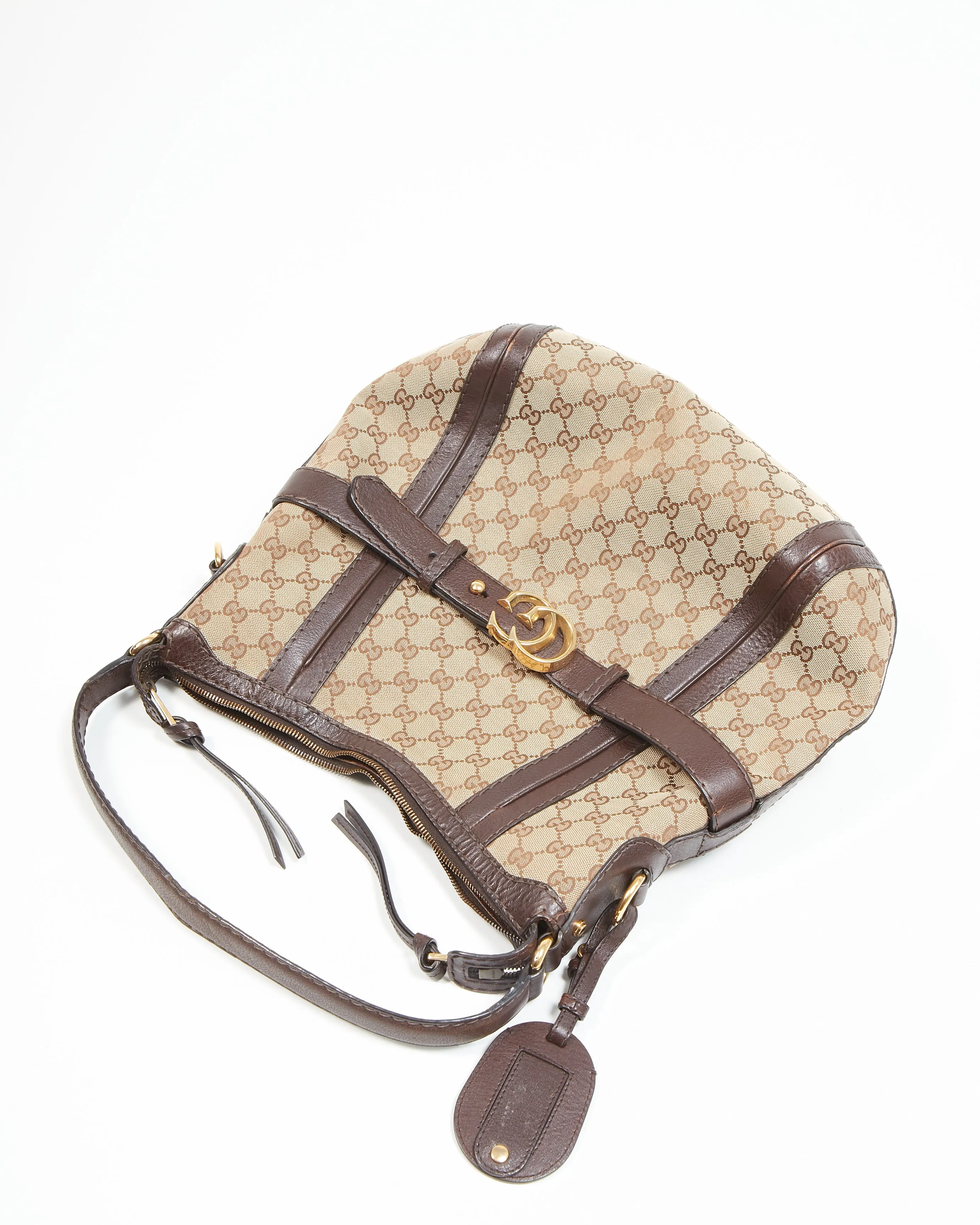 Gucci Brown GG Canvas Convertible 2Way Bag