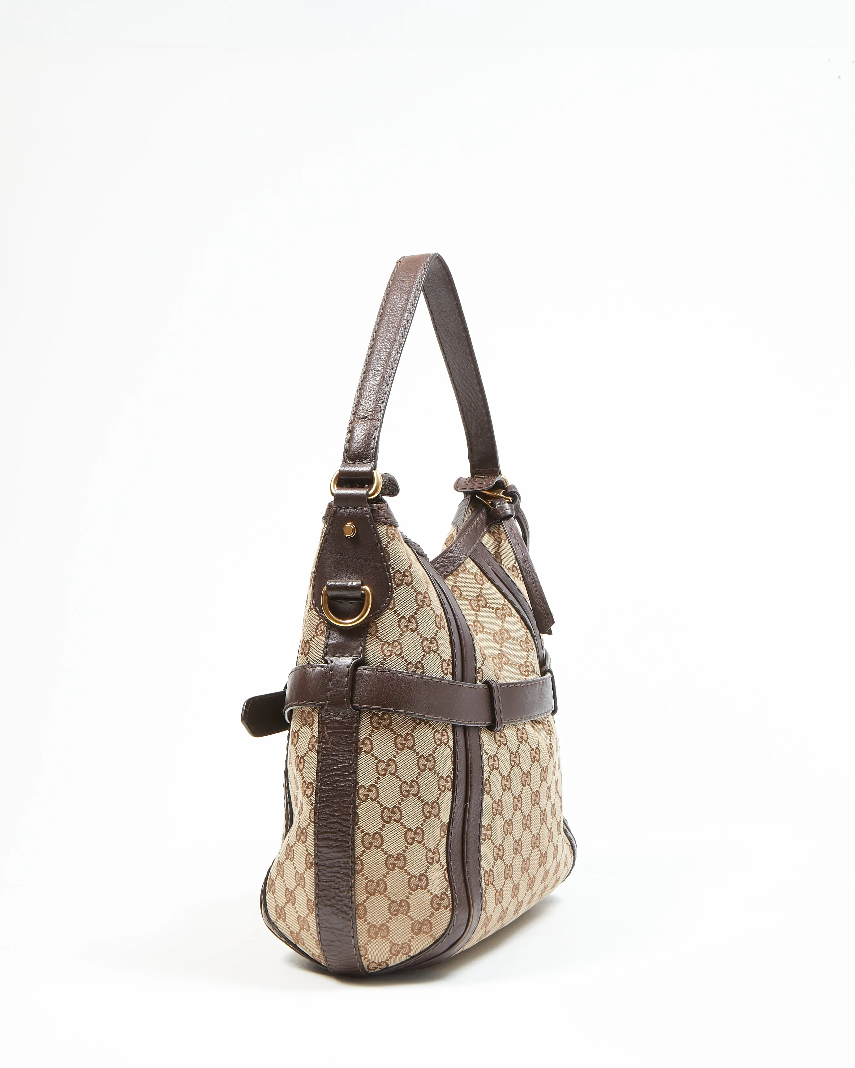 Gucci Brown GG Canvas Convertible 2Way Bag