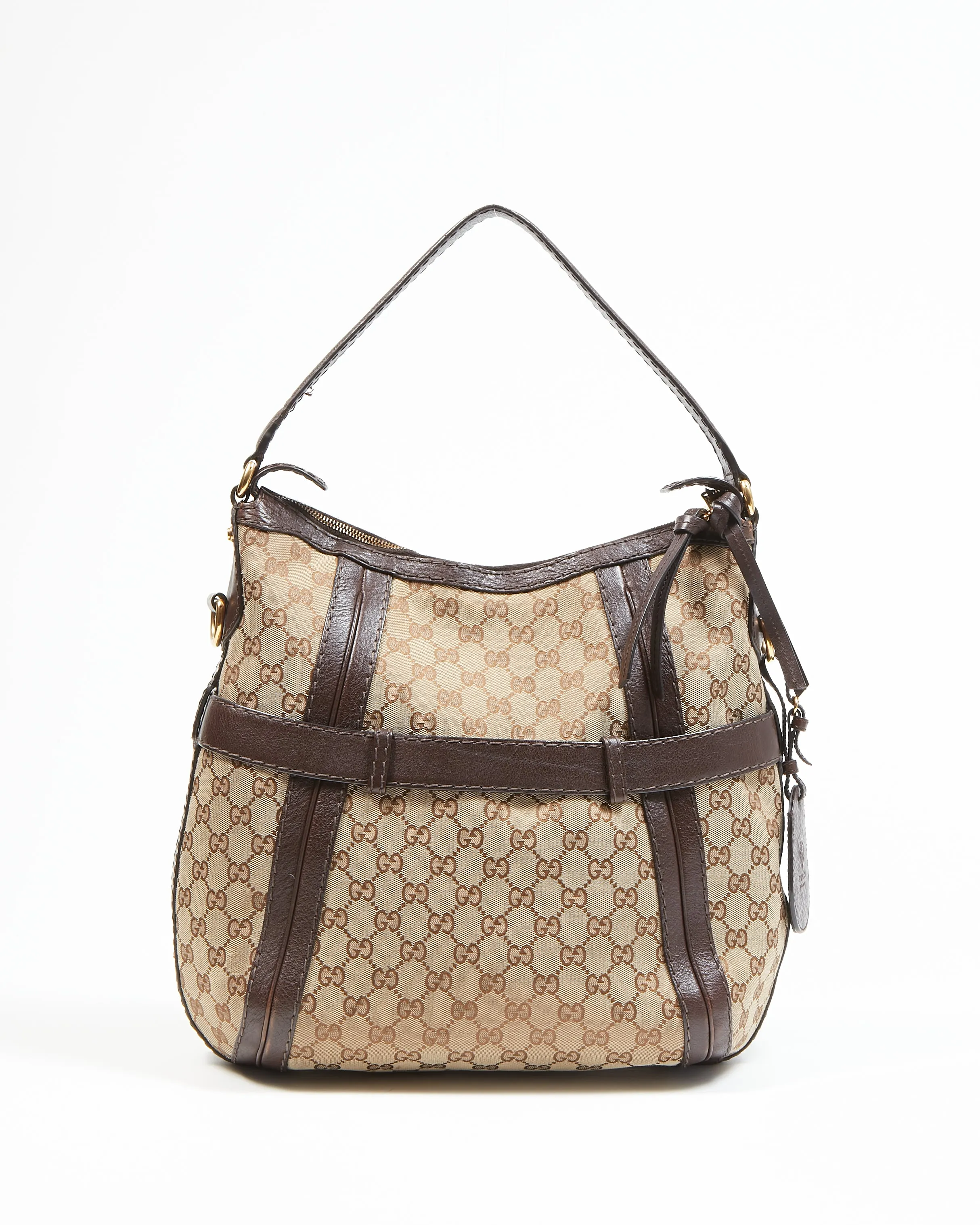 Gucci Brown GG Canvas Convertible 2Way Bag