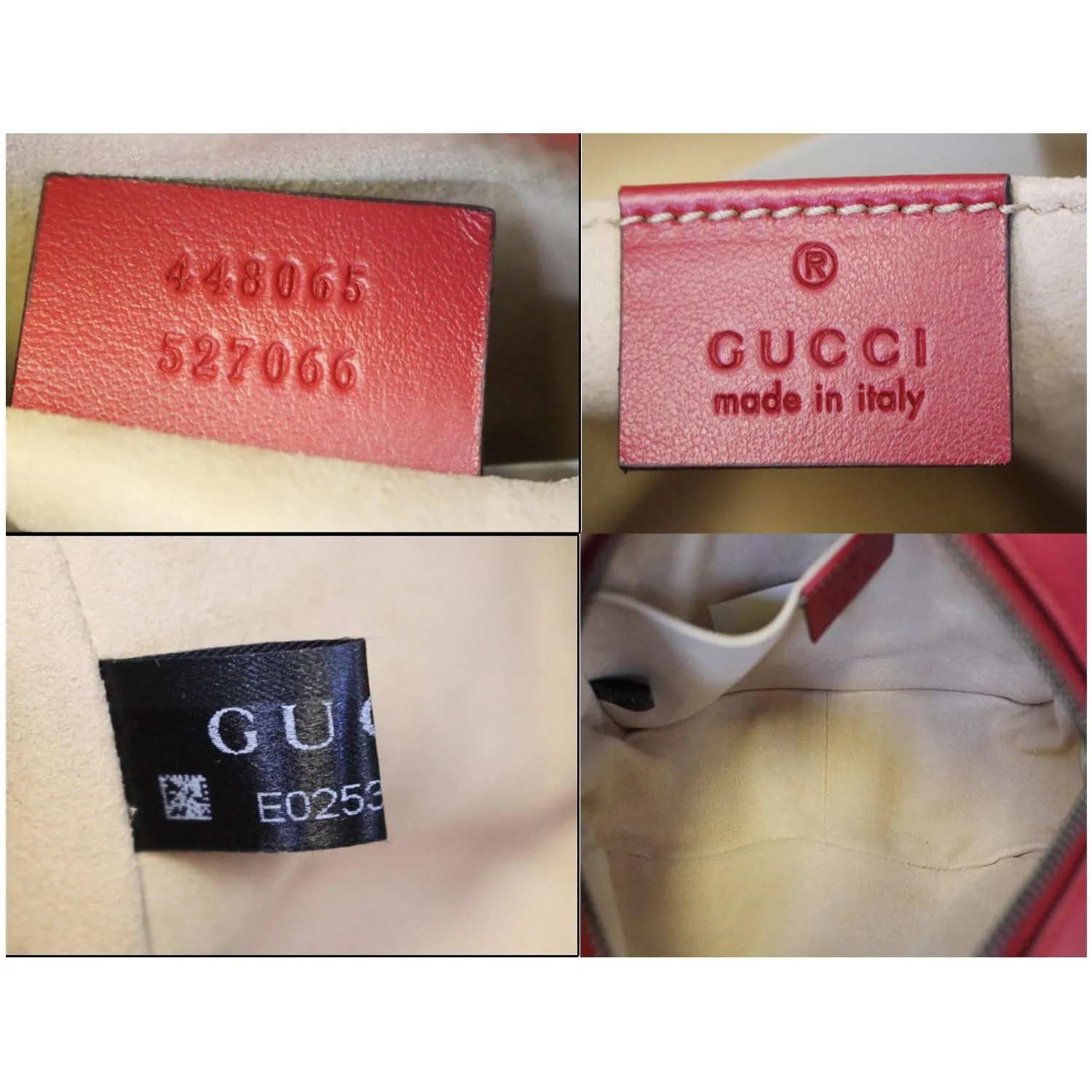 GUCCI GG Marmont Matelasse Mini Leather Crossbody Bag Red