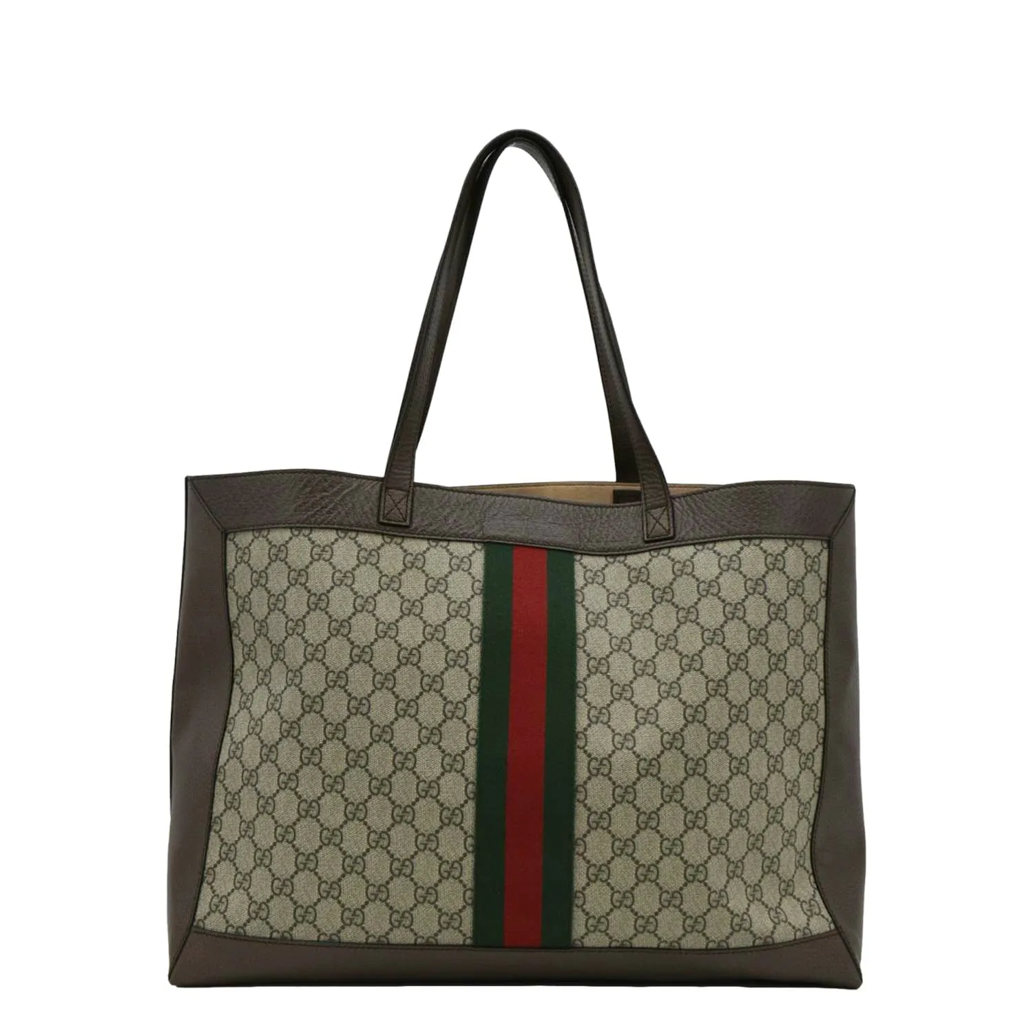 GUCCI Ophidia Soft Medium GG Supreme Tote Shoulder Bag Beige 547947