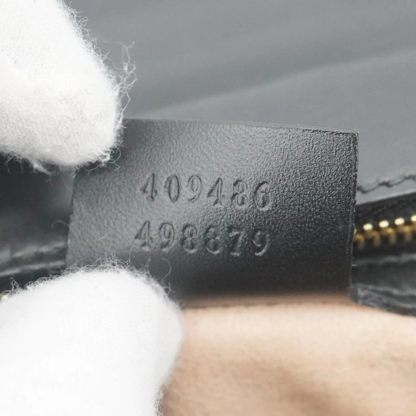GUCCI Padlock Medium Leather Chain Shoulder Bag Black 409486
