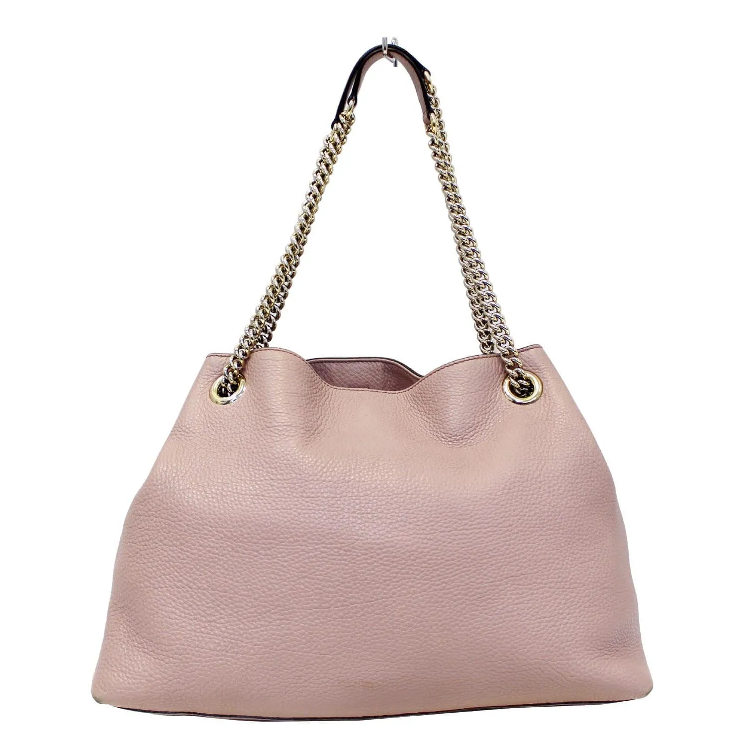 GUCCI Soho Pebbled Leather Chain Shoulder Bag