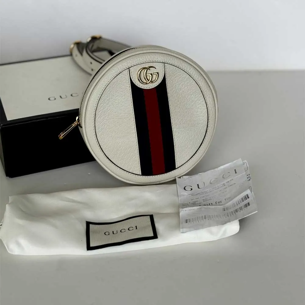 Gucci White Mini Ophidia Backpack