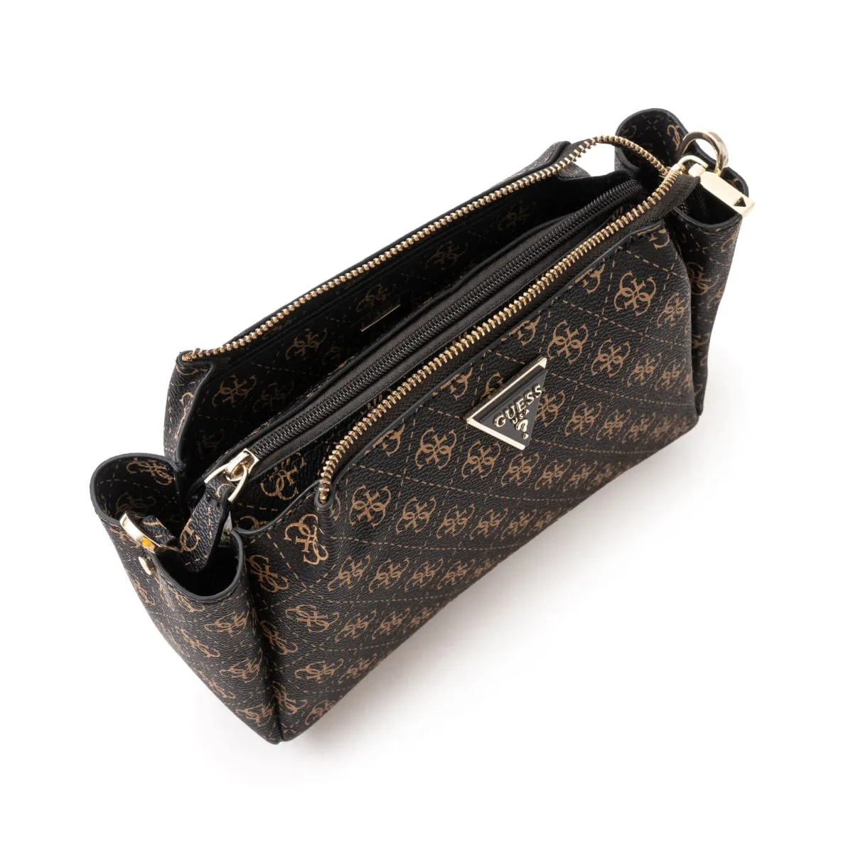 GUEES Noelle Mini Top Zip Shoulder Bag - BRN