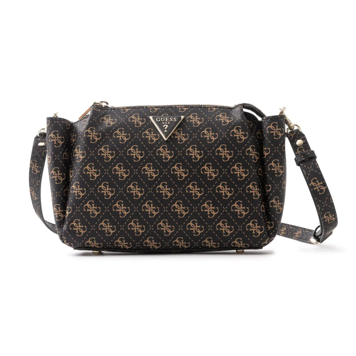 GUEES Noelle Mini Top Zip Shoulder Bag - BRN