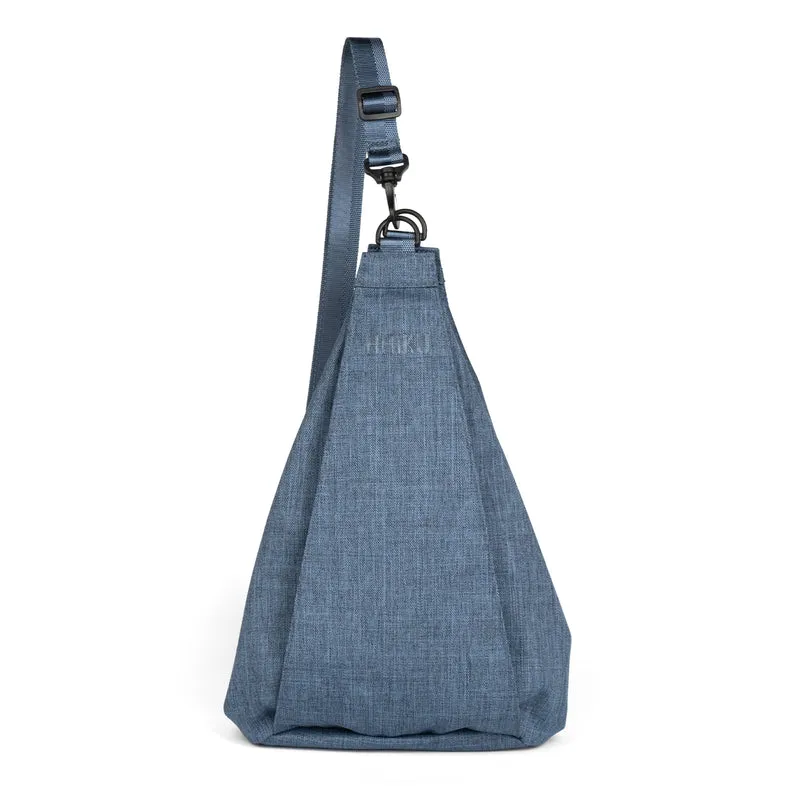 Haiku Crescent 2.0 Bag in River Rock Blue &  Black