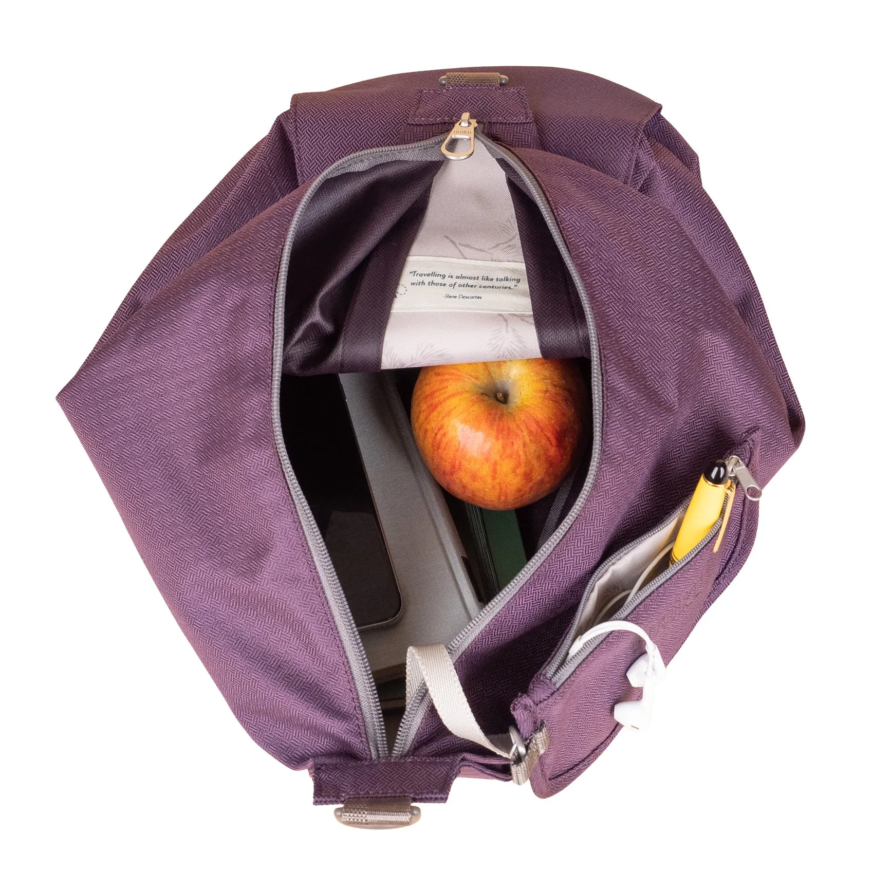 Haiku Crescent 2.0 Bag in River Rock Blue &  Black