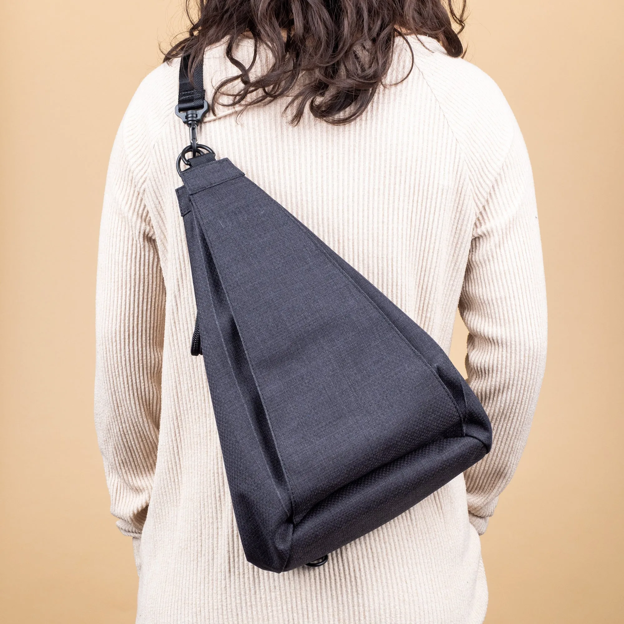Haiku Crescent 2.0 Bag in River Rock Blue &  Black