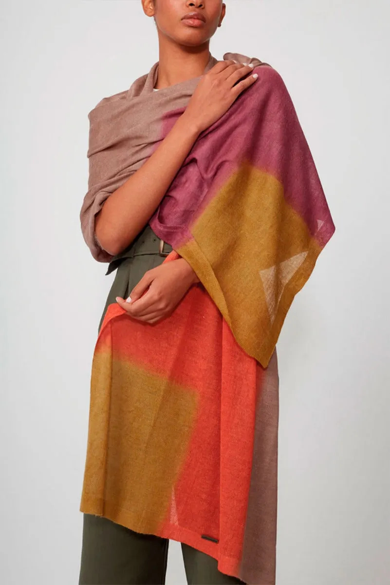 Hand-Dyed Baby Alpaca & Silk Shawl