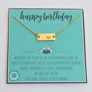 Happy Birthday Gift, Birthday Gift for Friend, Birthday Necklace for Her, Best Friend Gift, Gift for Friend Birthday, Birthday Jewelry