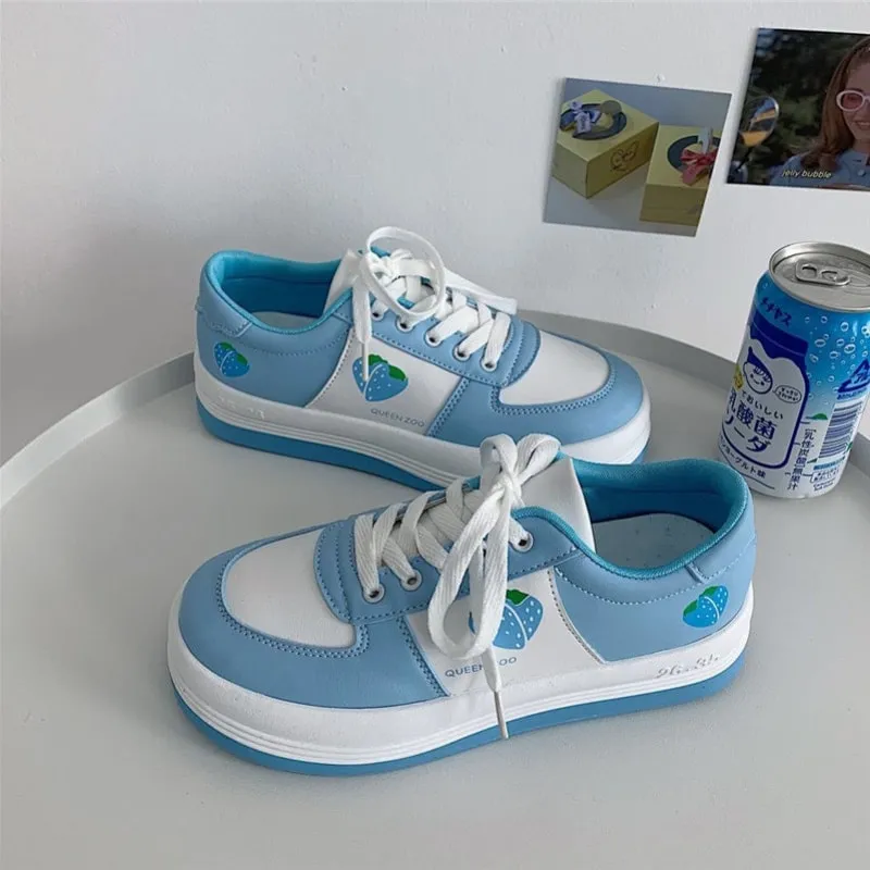Harajuku Kawaii Fashion Strawberry Milk Sneakers