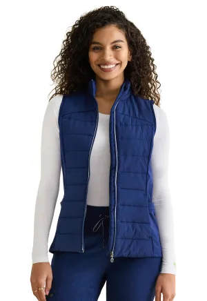 Healing Hands Khloe Quilted Vest Navy