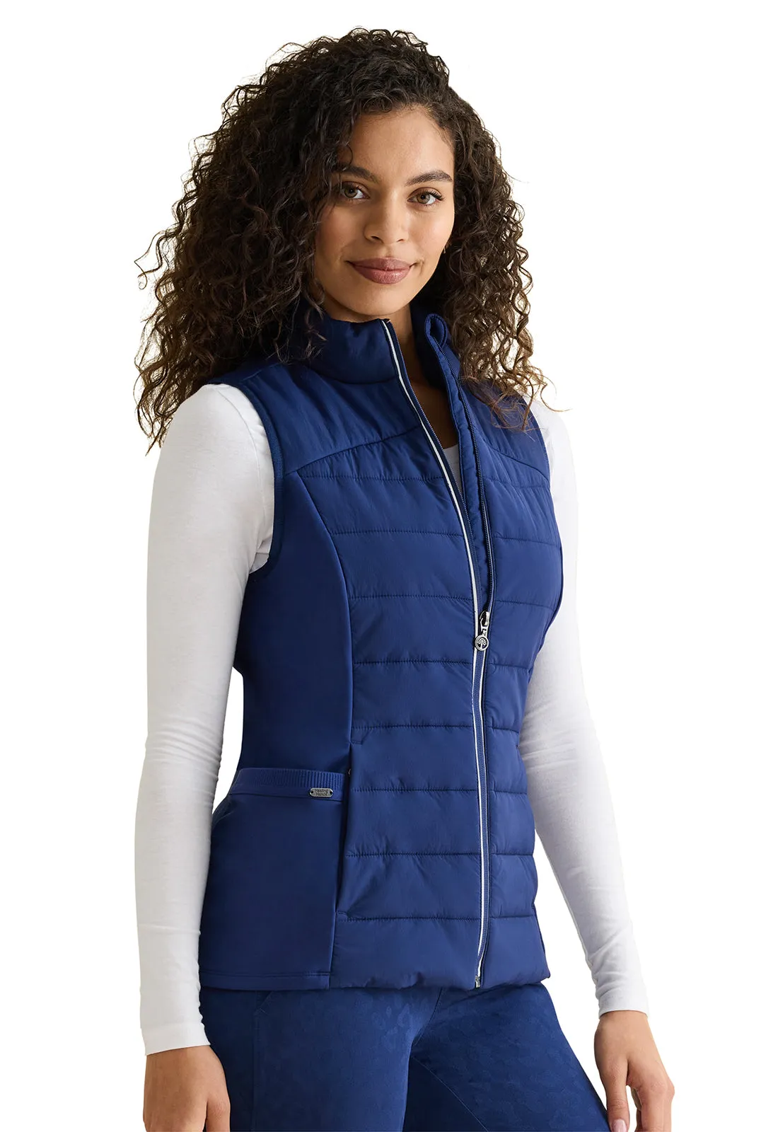 Healing Hands Khloe Quilted Vest Navy