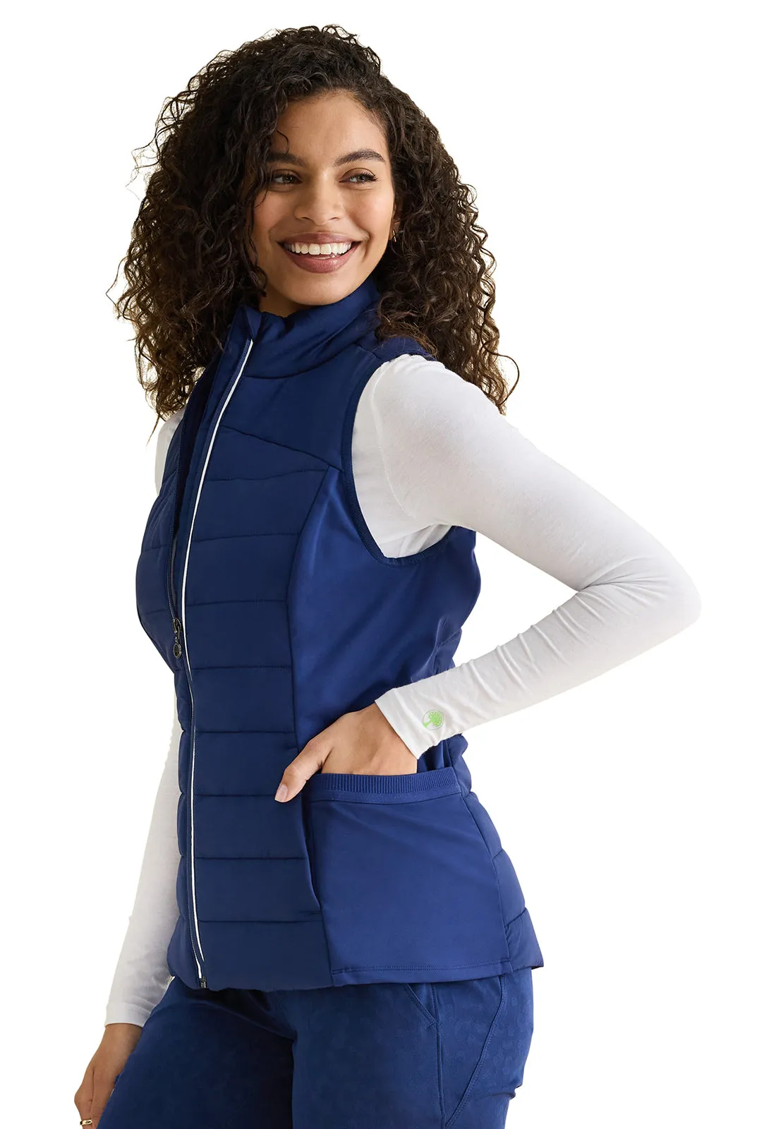 Healing Hands Khloe Quilted Vest Navy