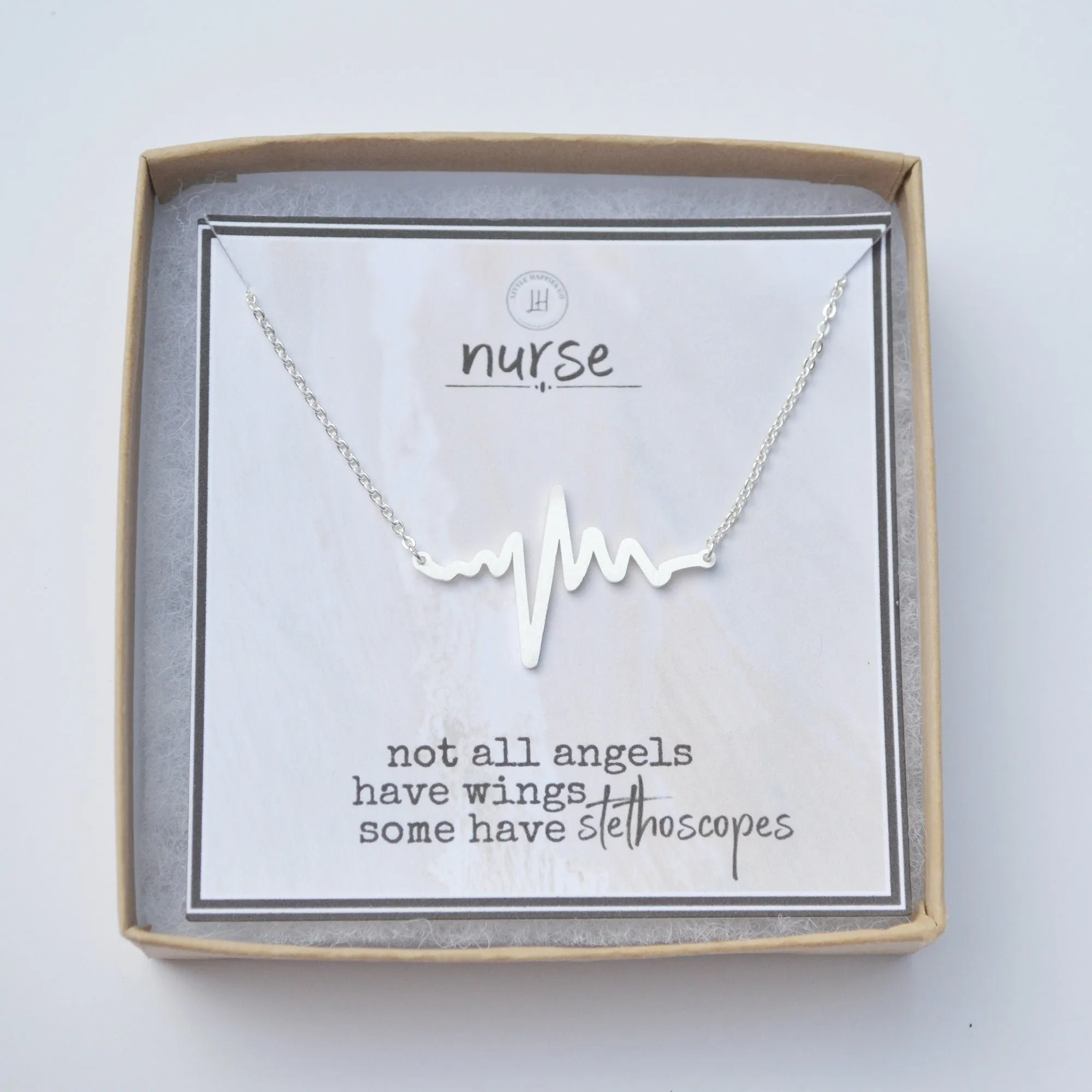 Heartbeat Necklace, Nurse Thank You Gift, Nurse Appreciation Gift, Gift for Nurse, Nurse Jewelry, Nurse Necklace, Nurse Gift, Thank You Gift